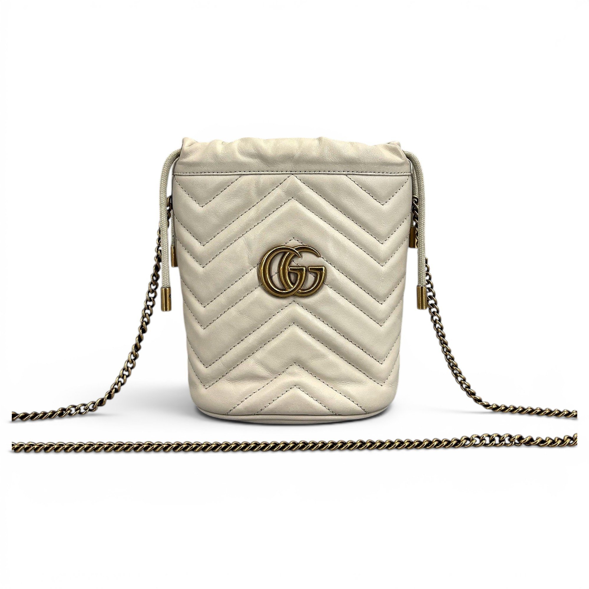 GG Marmont Chain Bucket leather handbag
