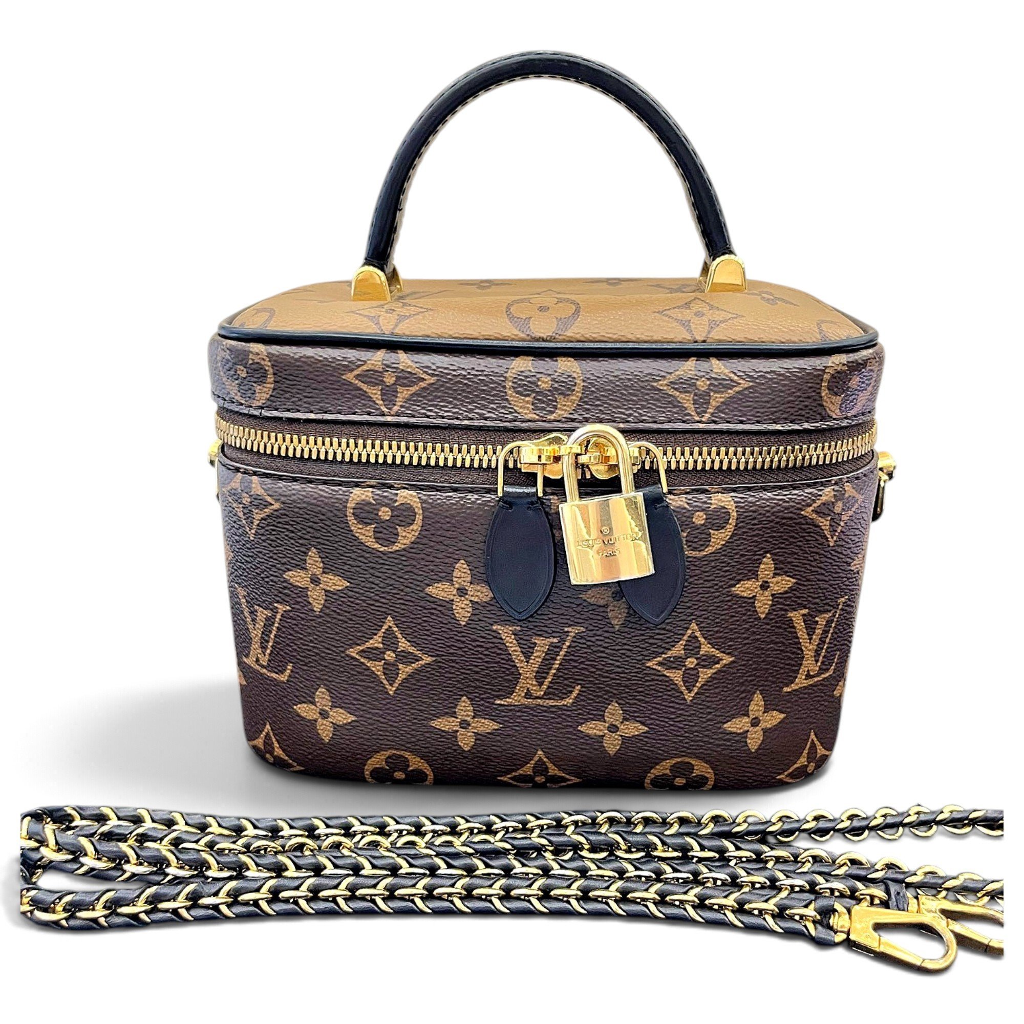 Vanity leather handbag