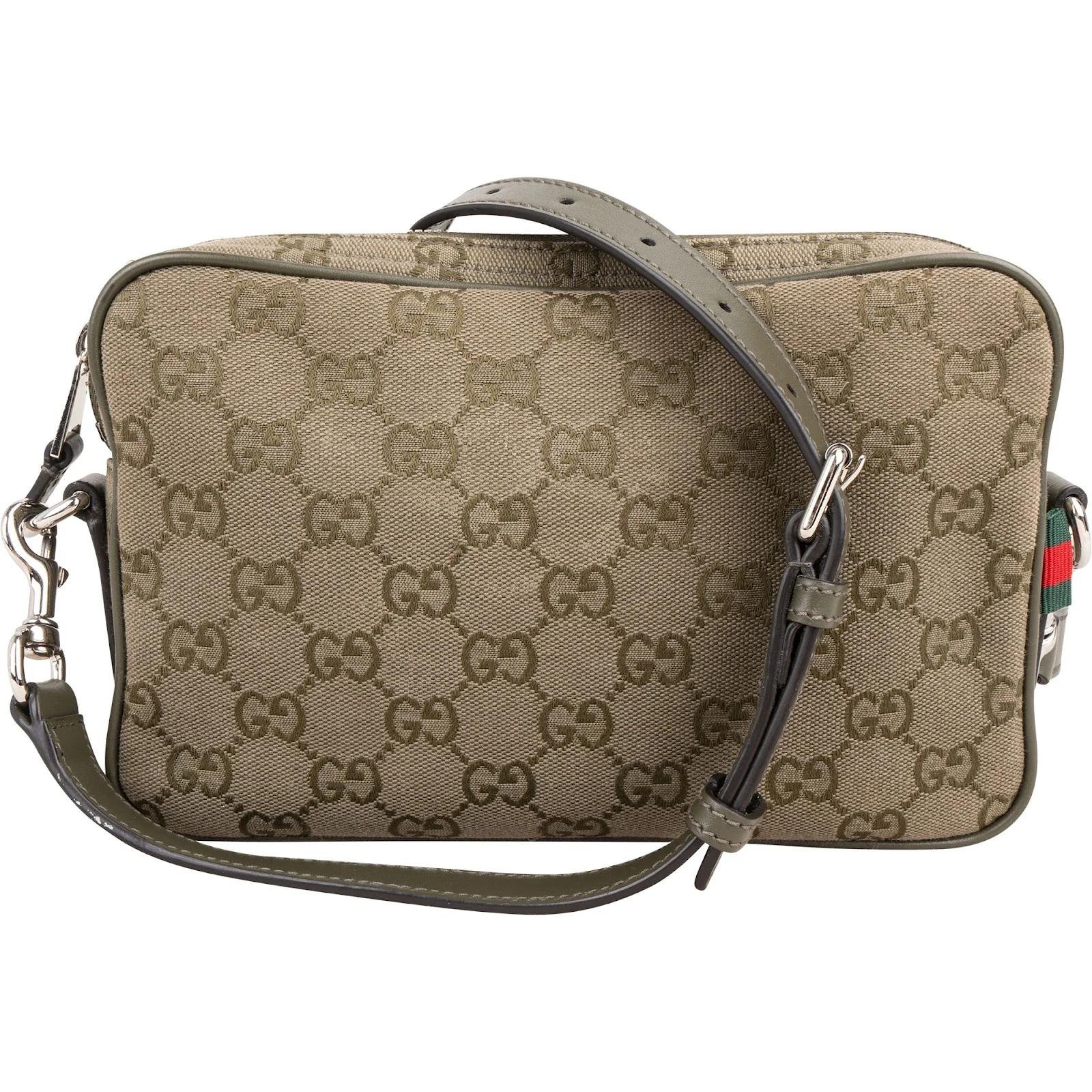 Ophidia Compartment Messenger leather crossbody bag