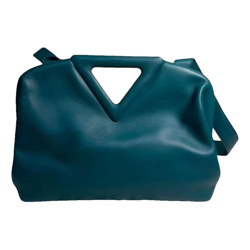Point leather handbag