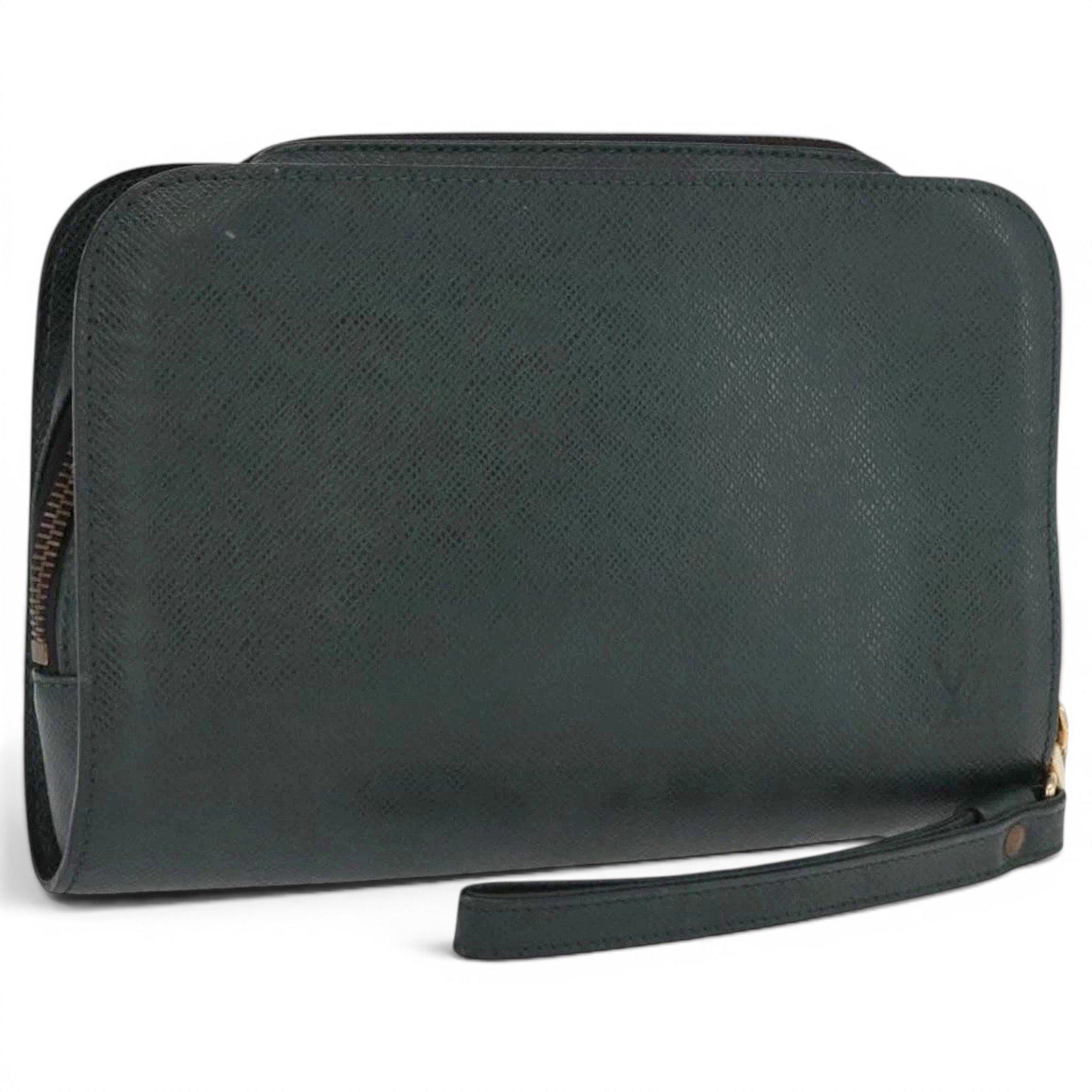 Leather clutch bag