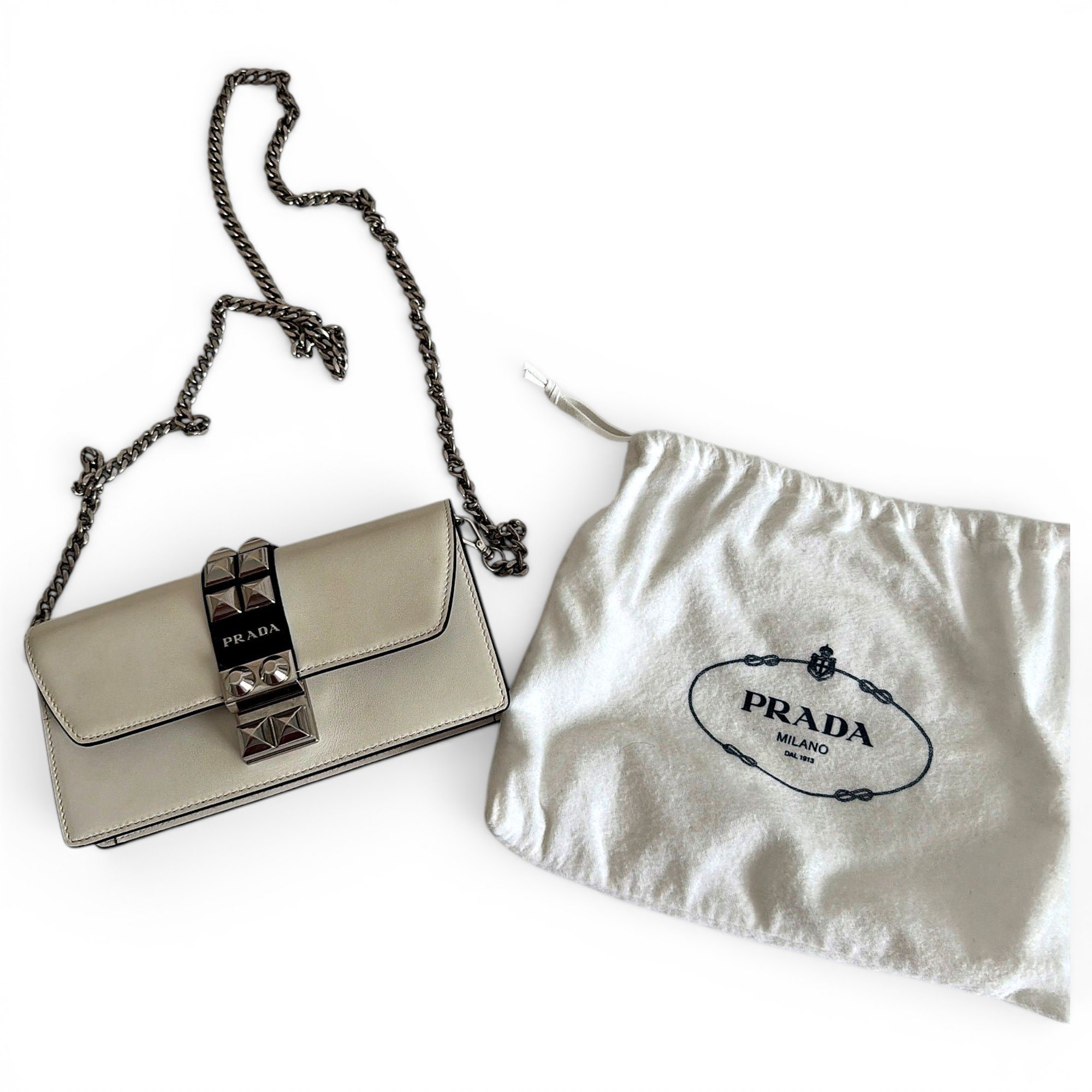 Leather clutch bag