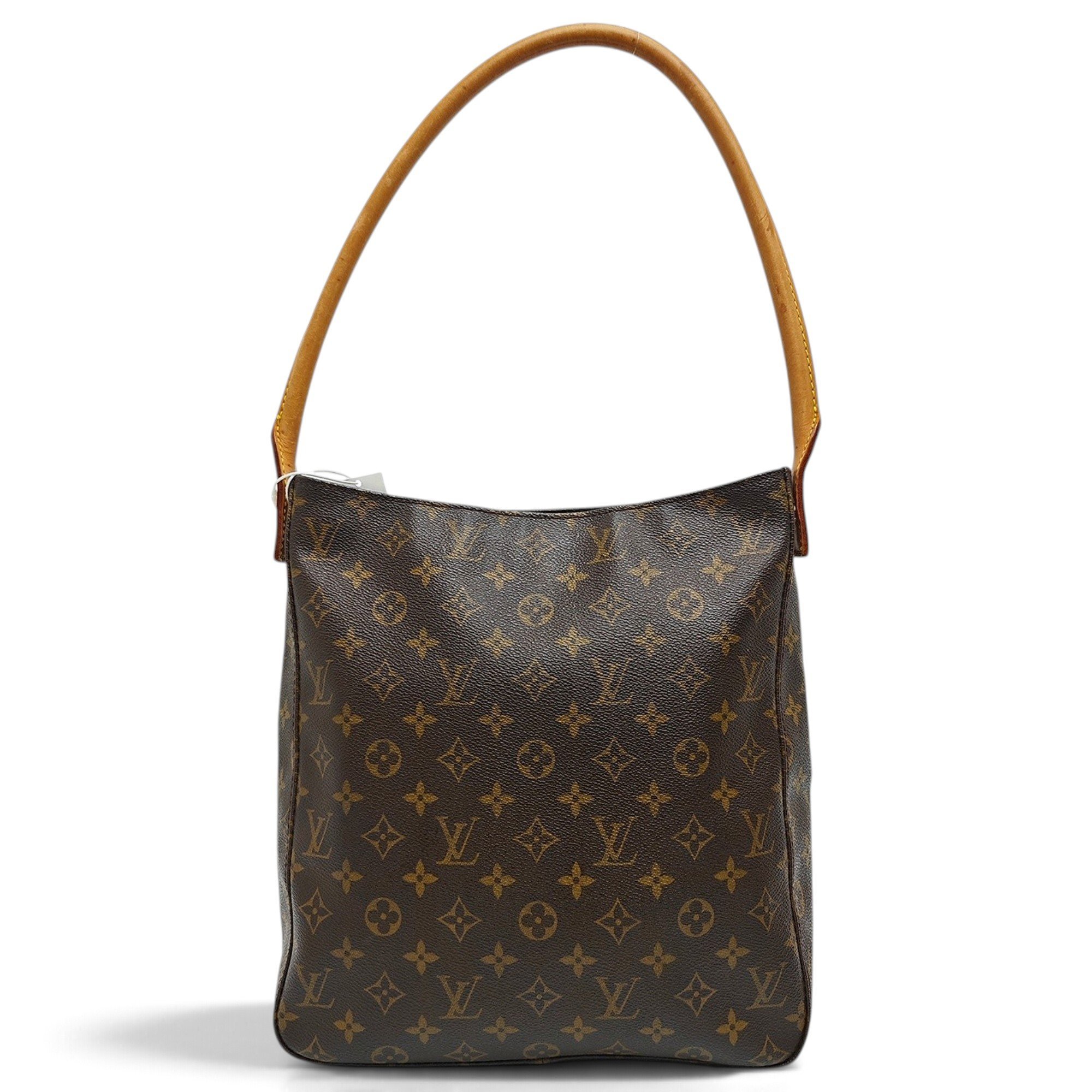 Looping leather handbag