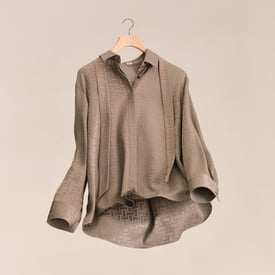 Chemise Masculine à Lavallière Motif « Mosaïque »