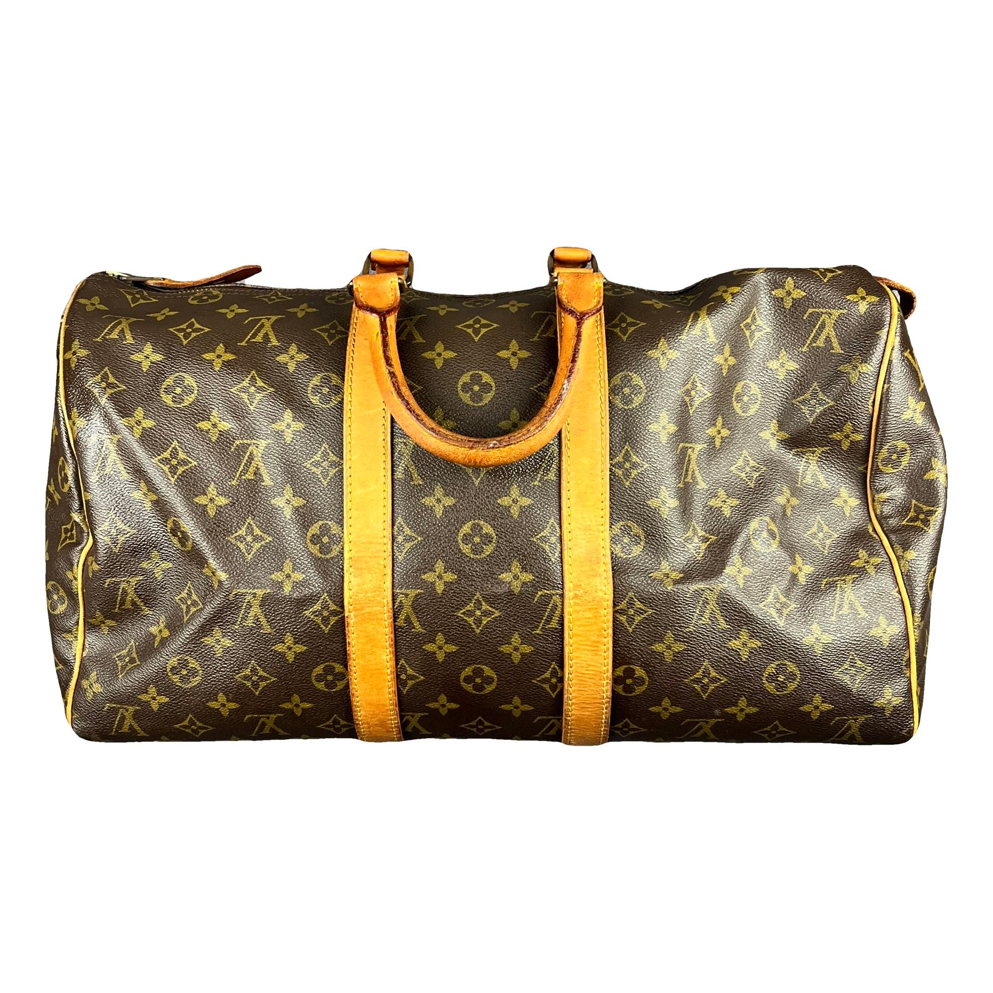 Keepall leather travel bag