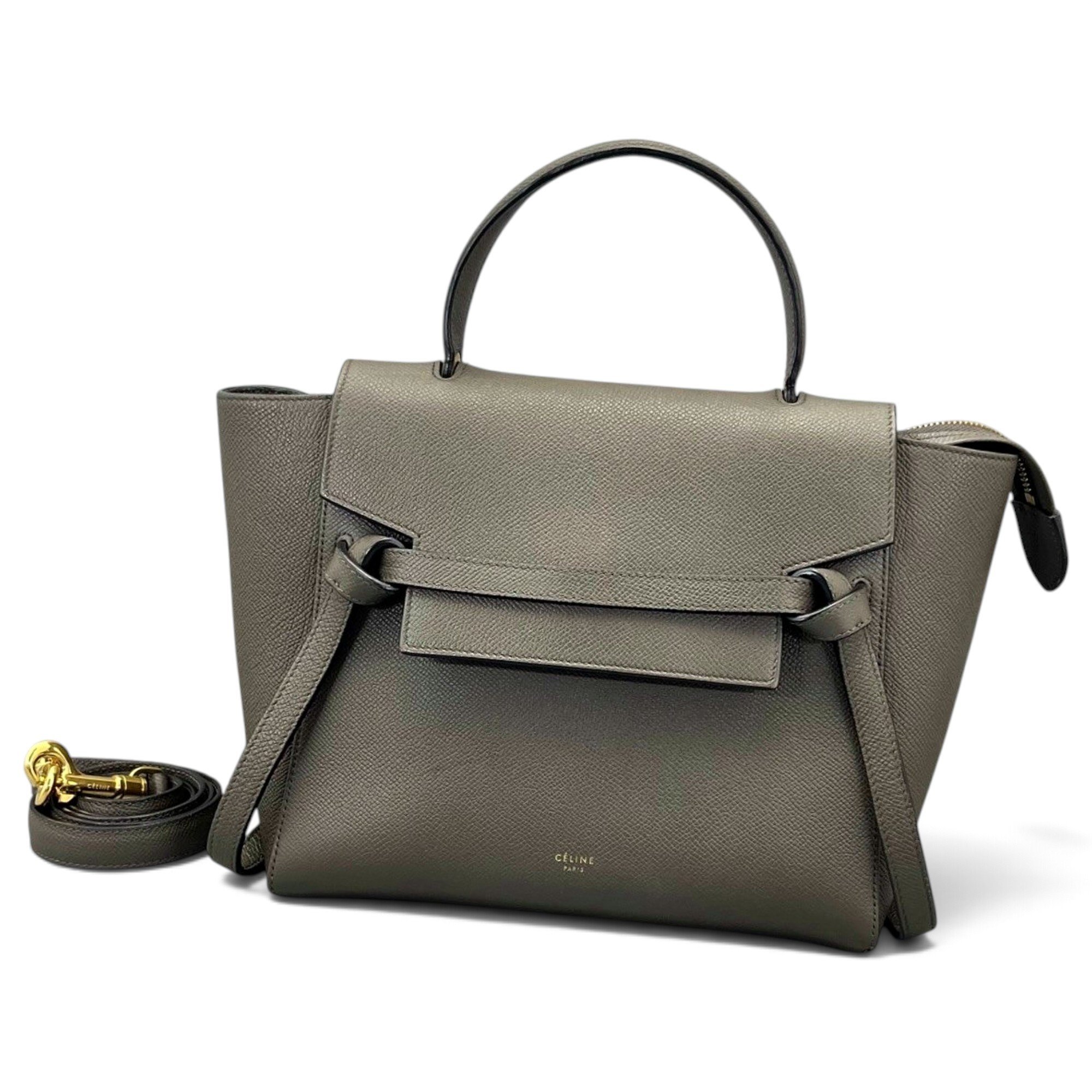 Belt leather handbag