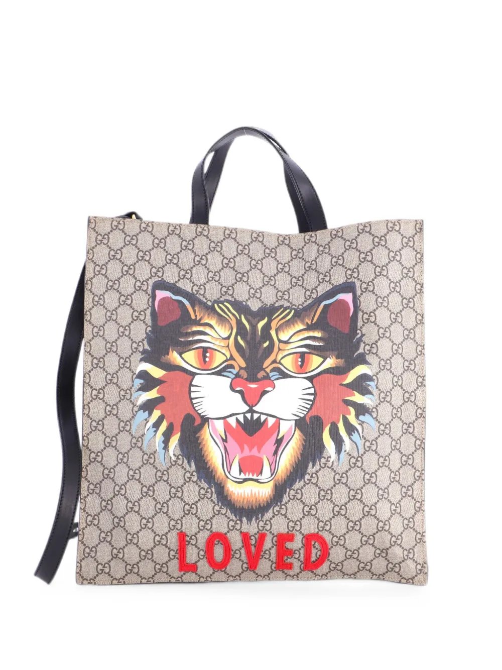 Convertible Soft Open Printed GG Coated Canvas Tall tote bag