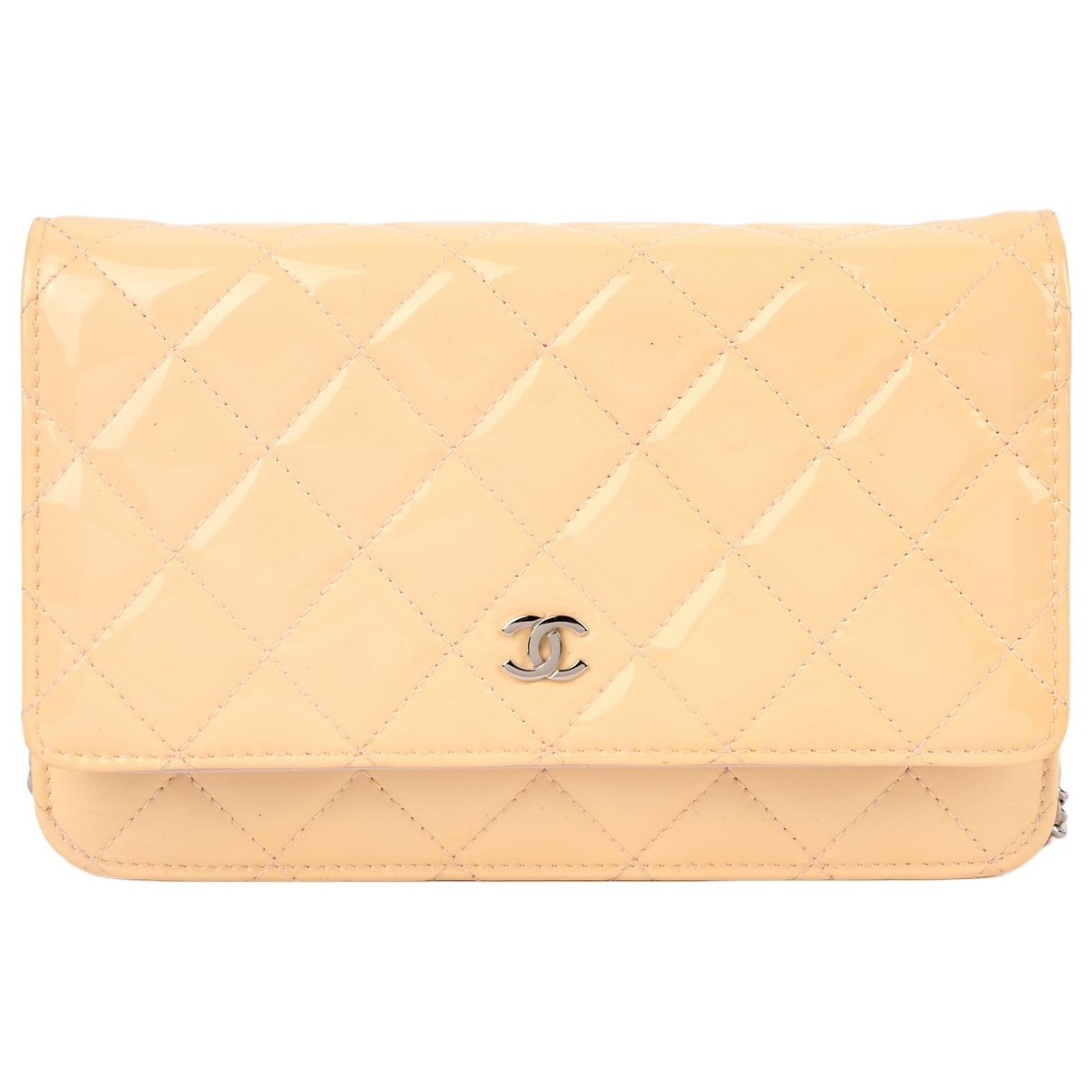 Wallet On Chain patent leather crossbody bag
