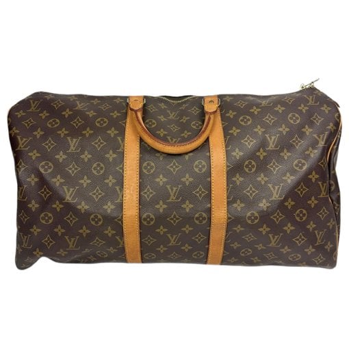 Keepall leather travel bag