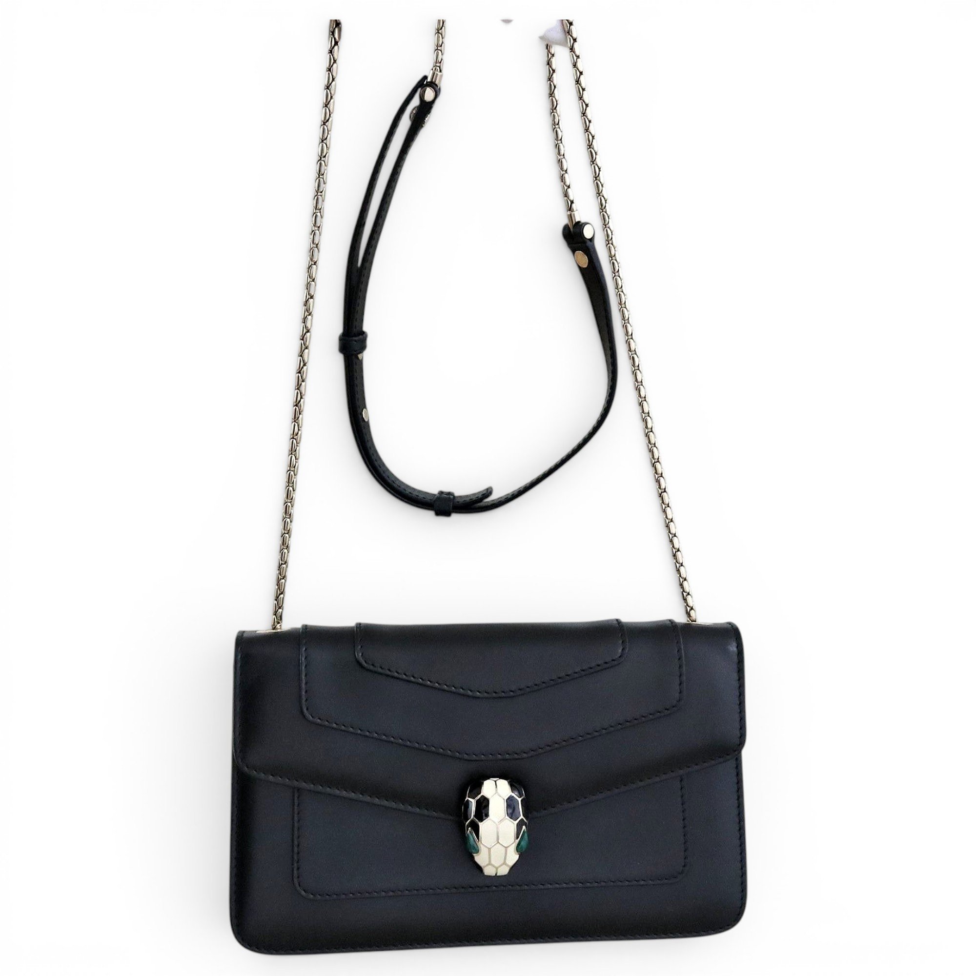 Serpenti leather handbag
