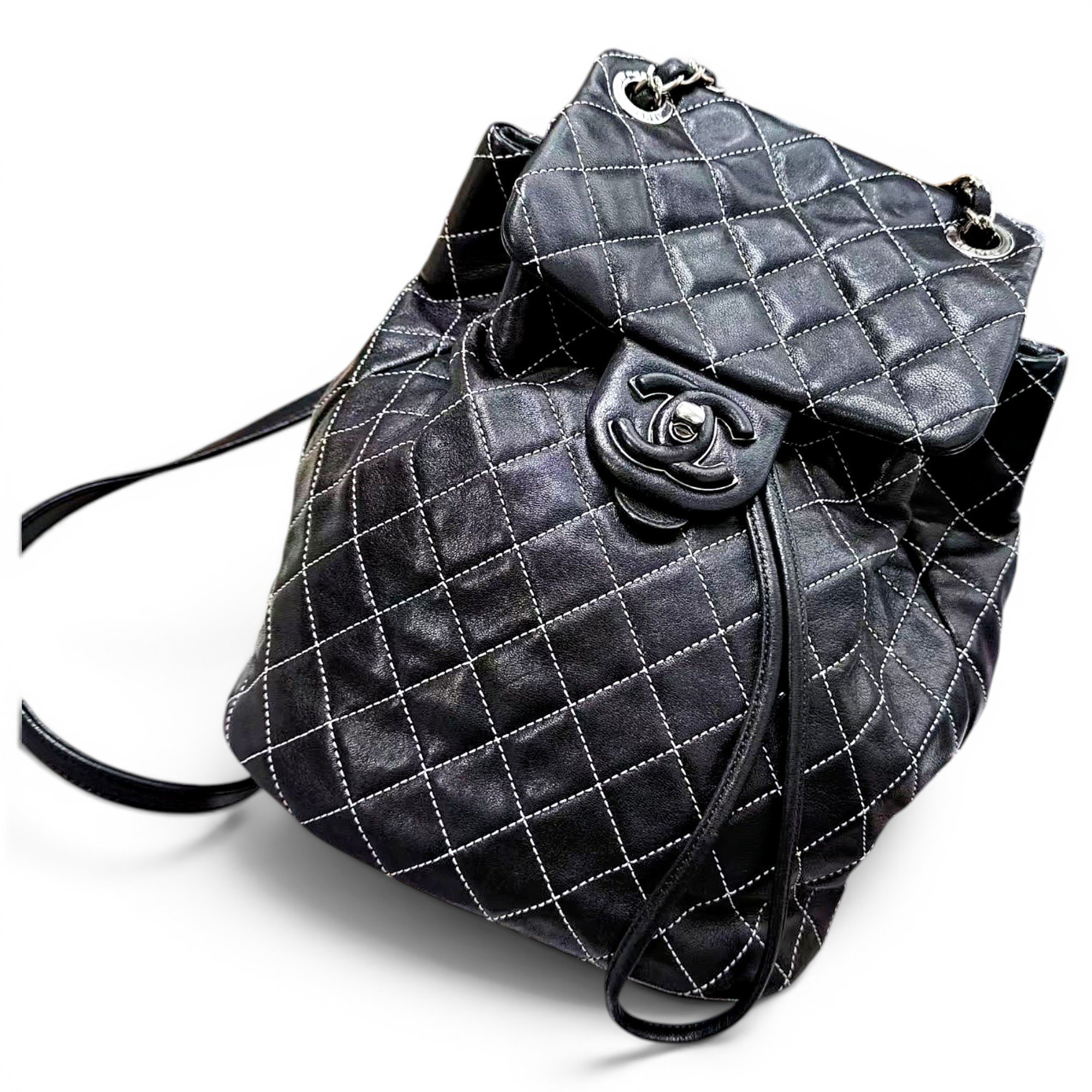 Leather backpack