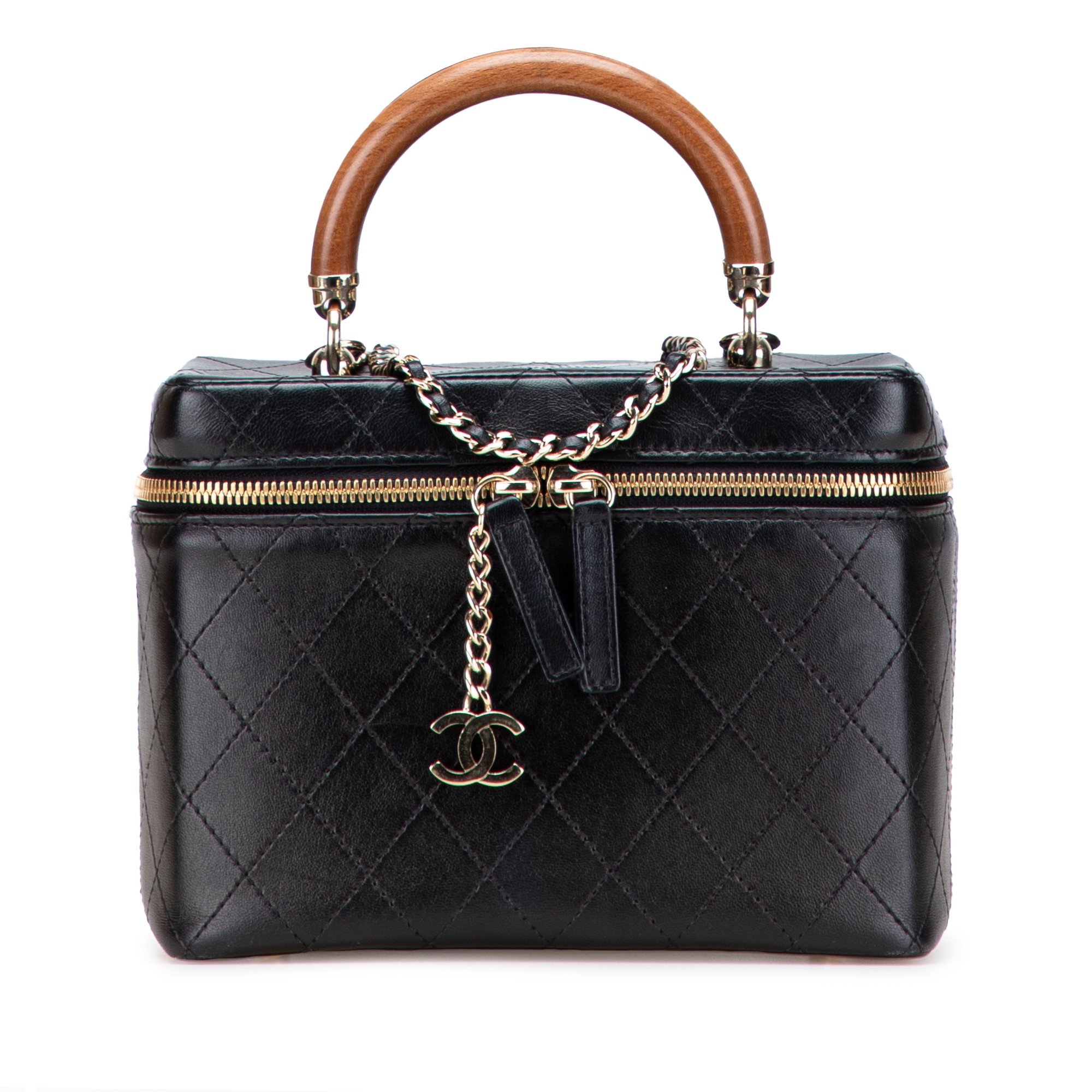 Vanity leather handbag