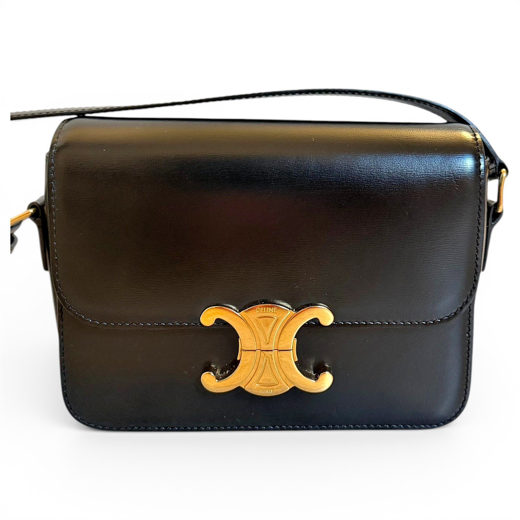 Triomphe leather handbag