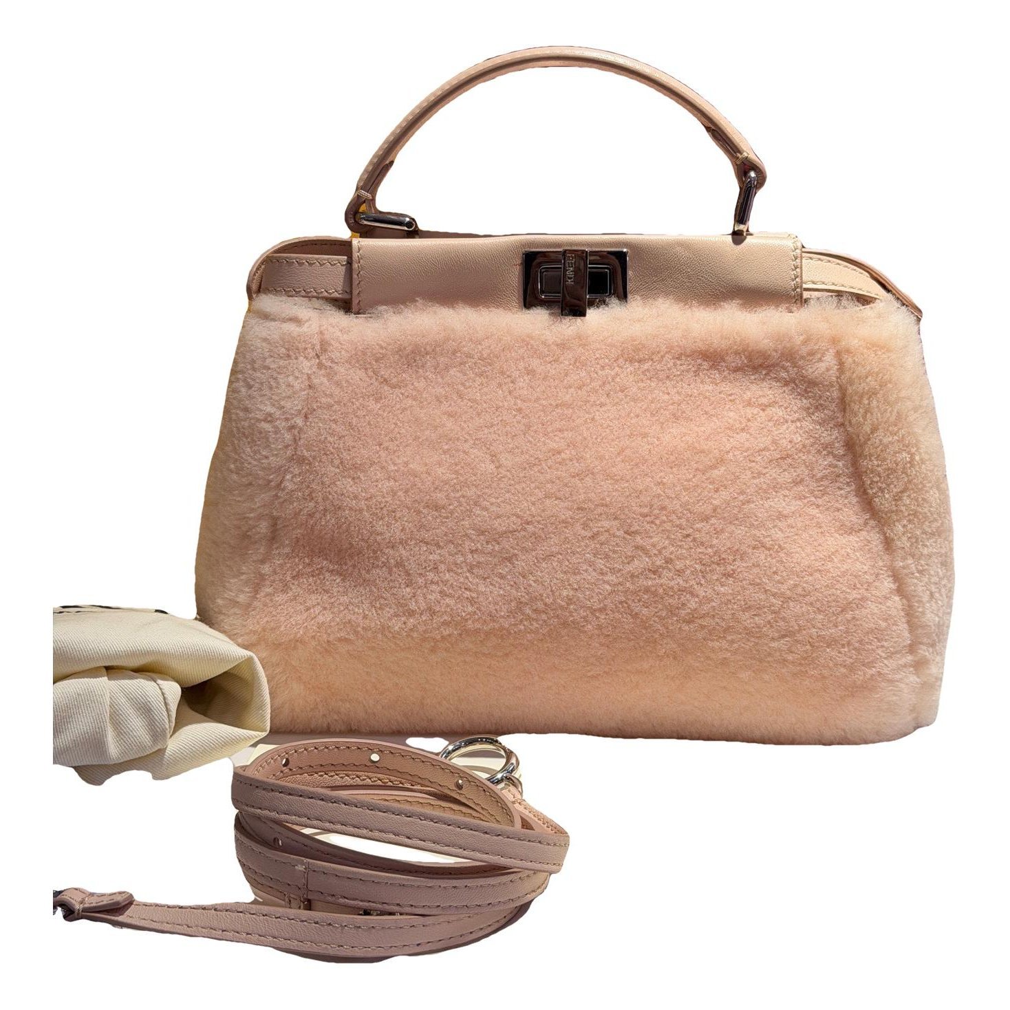 Peekaboo velvet handbag