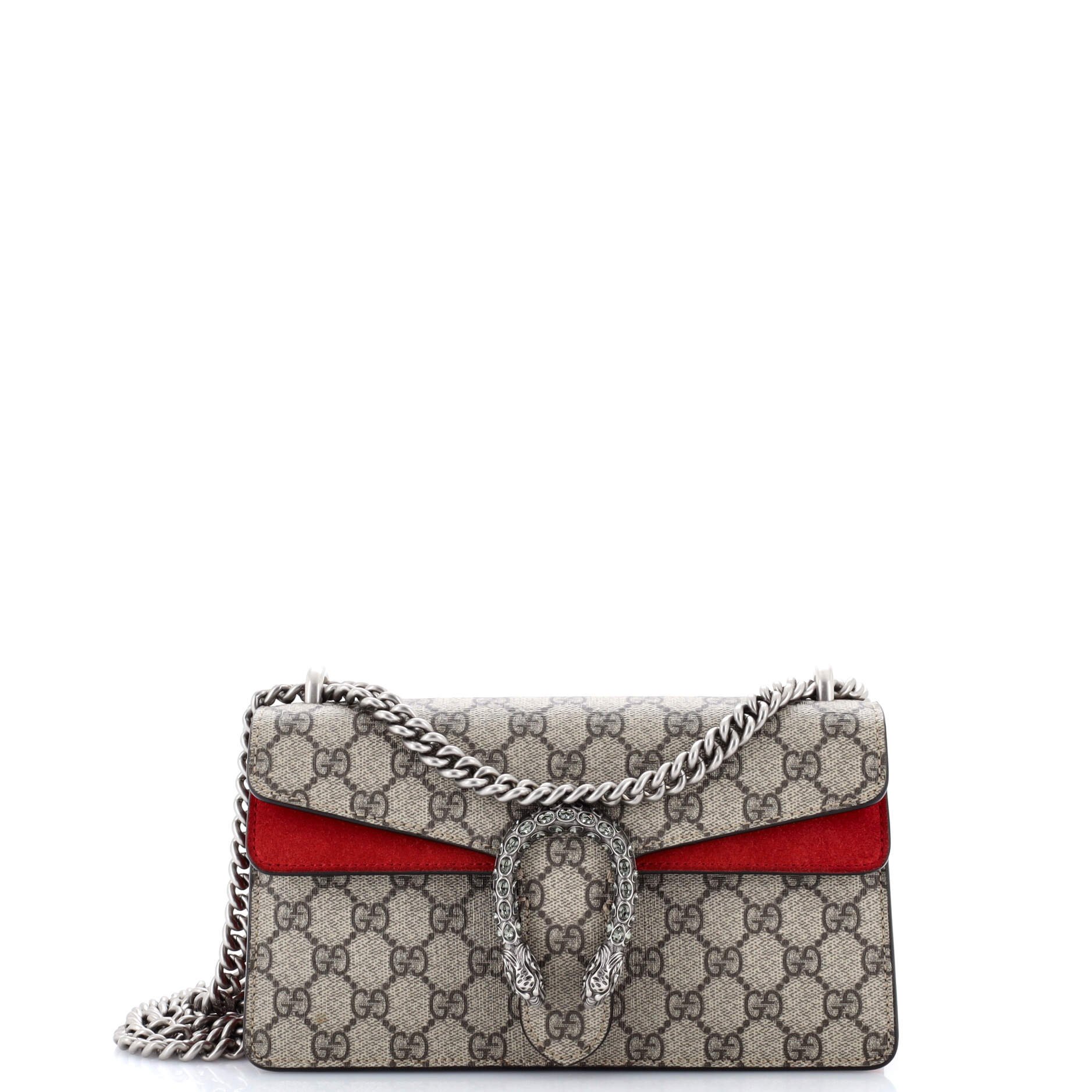 Gucci Dionysus Bag GG Coated Canvas with Crystal Embellished Metal Small