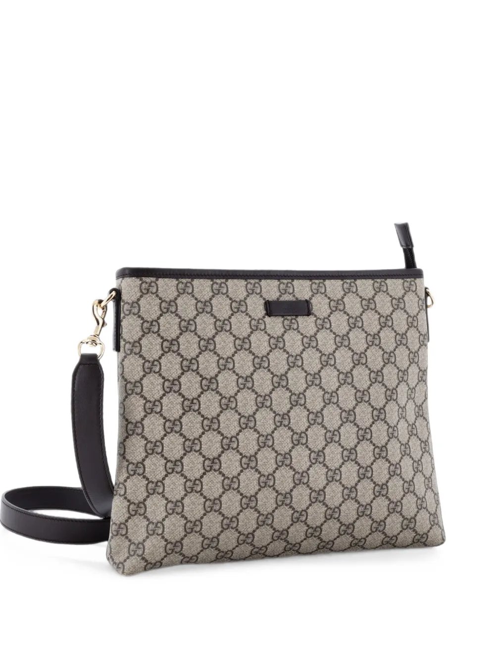 Zip Top Messenger Bag GG Coated Canvas Medium crossbody bag