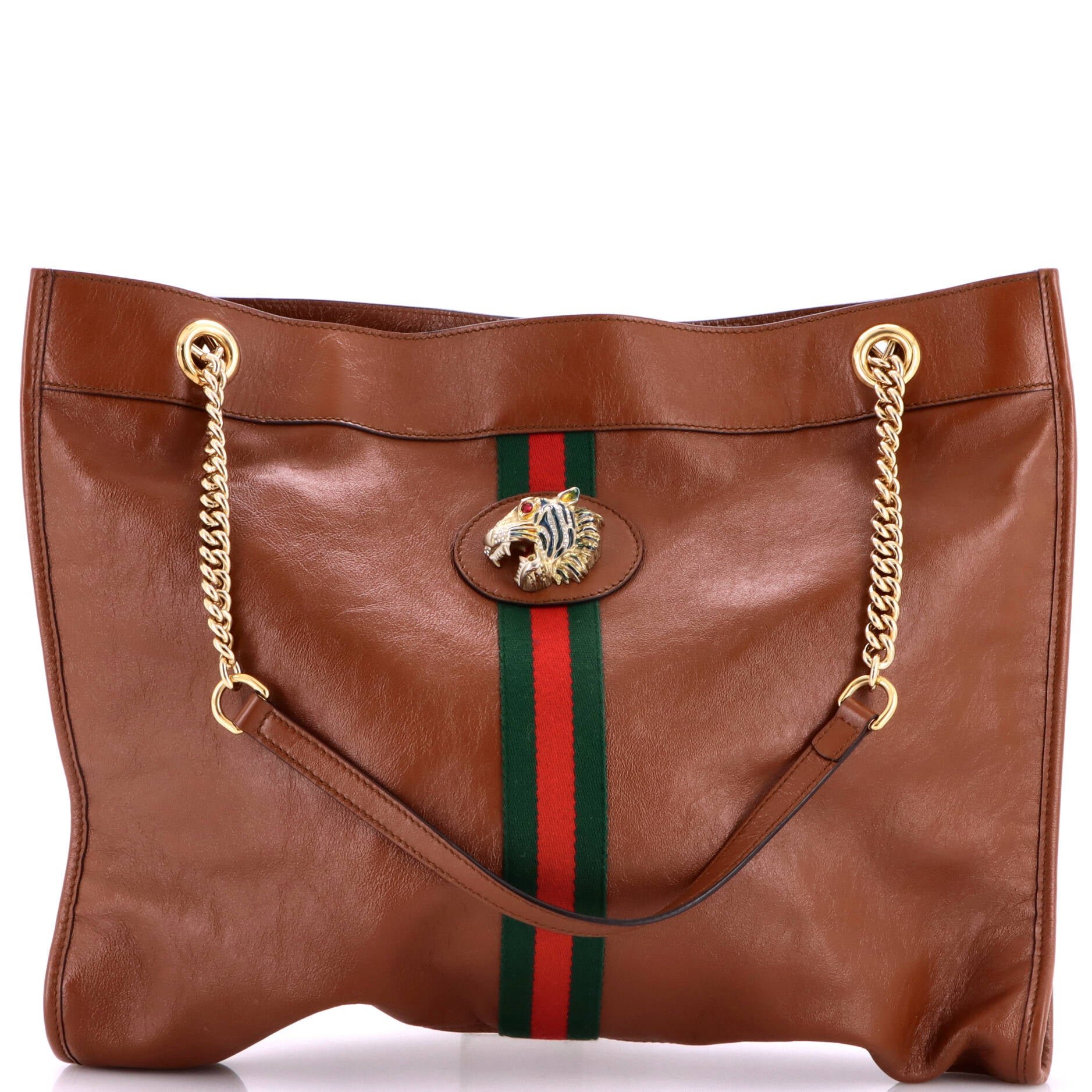 Rajah Chain Tote Leather Large