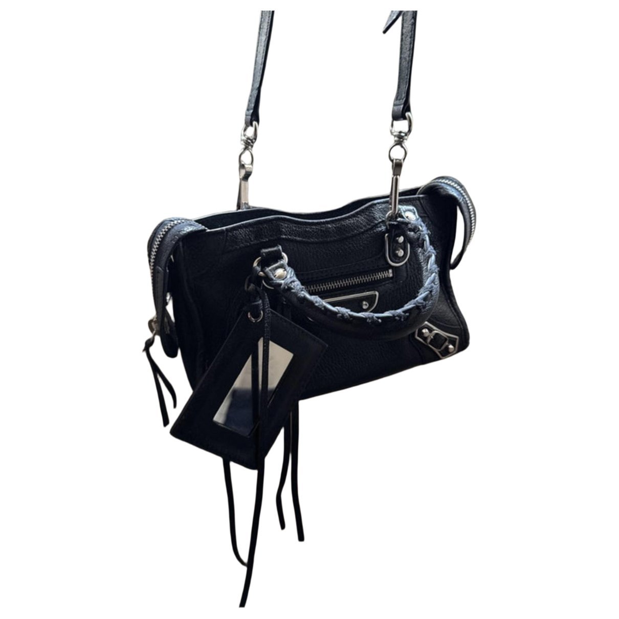 City leather handbag