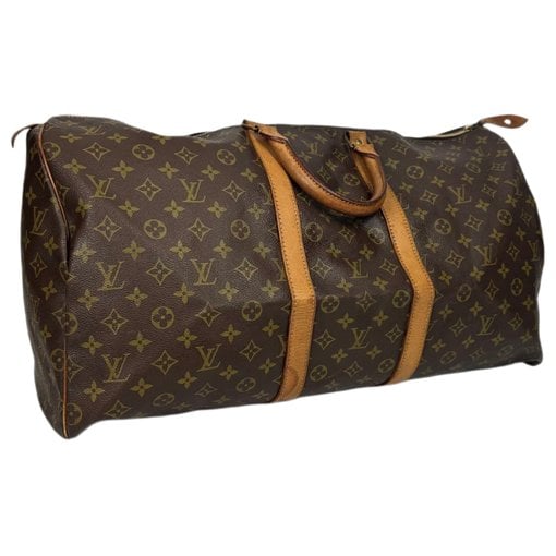 Keepall leather travel bag
