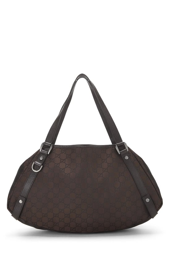 Brown GG Nylon Abbey Tote