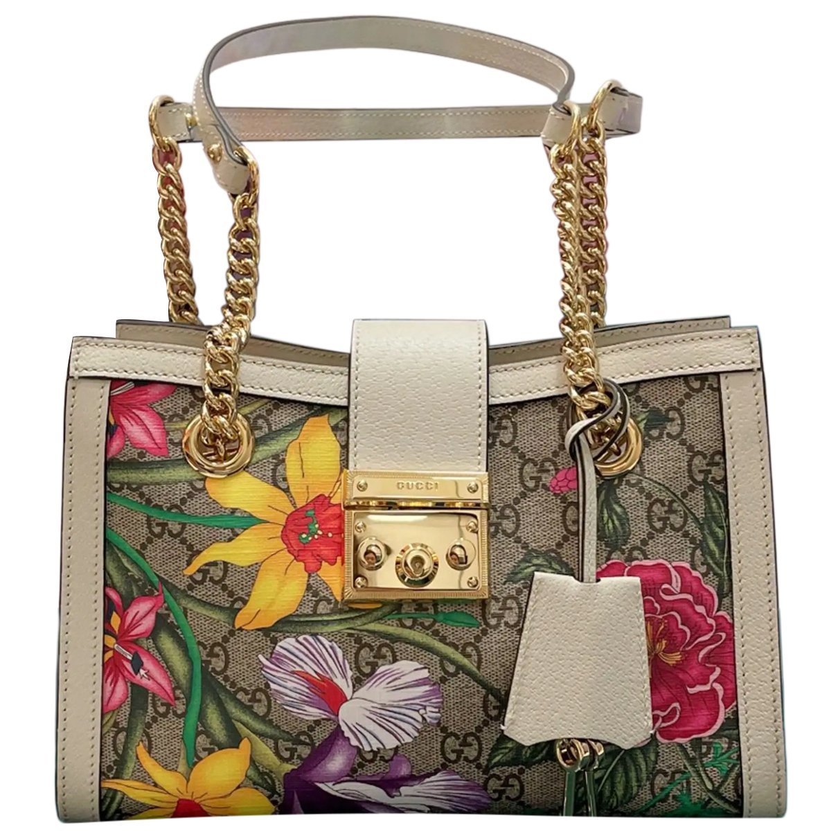 Padlock vinyl handbag