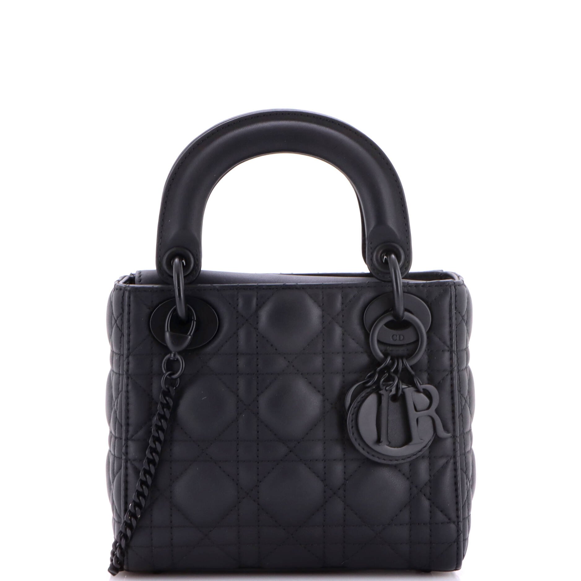Ultra Matte Lady Dior Chain Bag Cannage Quilt Calfskin Mini