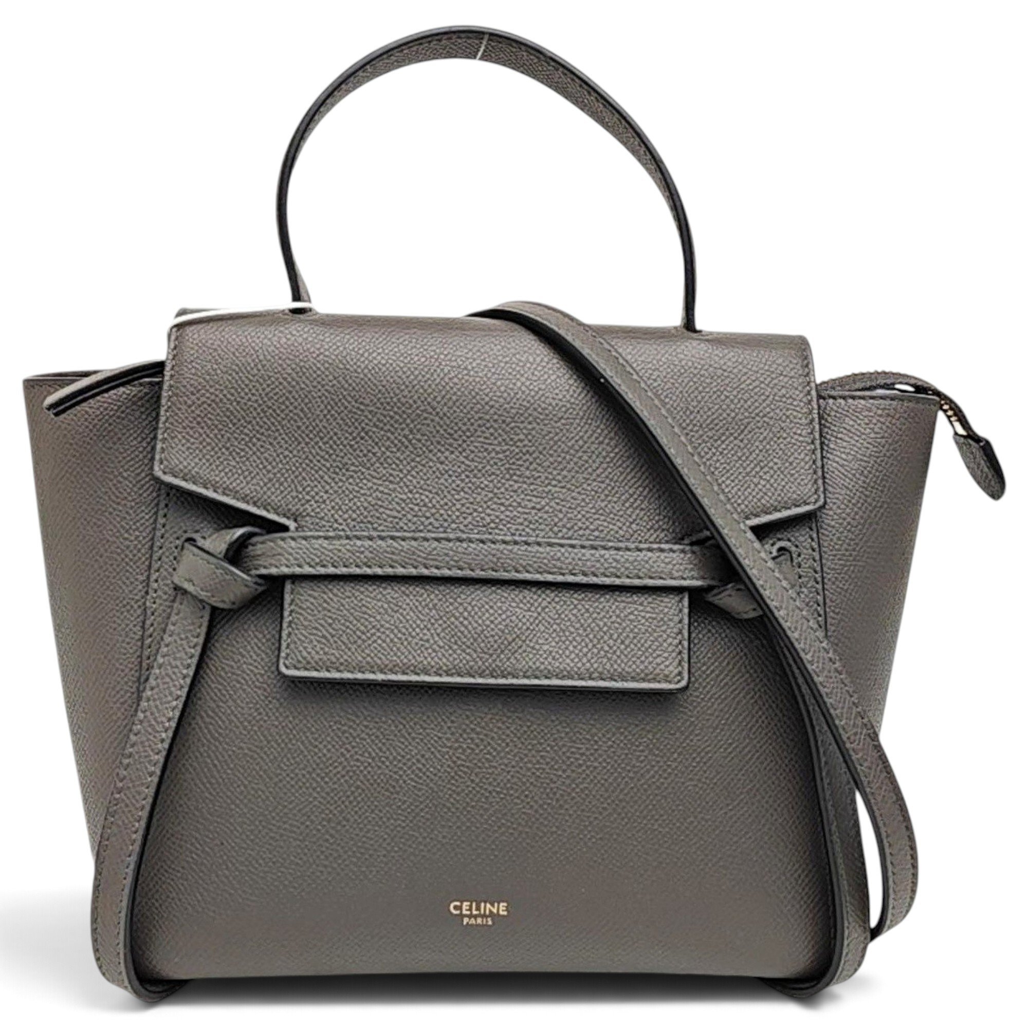 Belt leather handbag