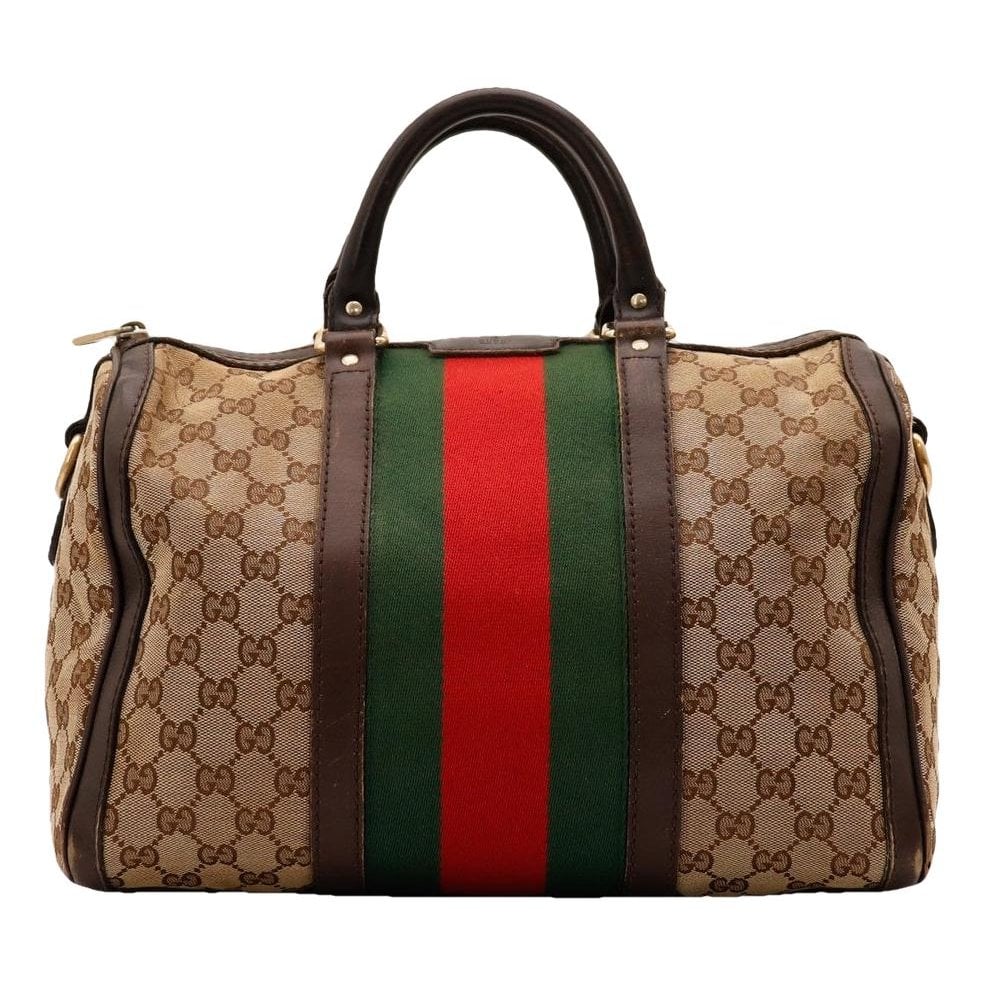 Boston leather bowling bag