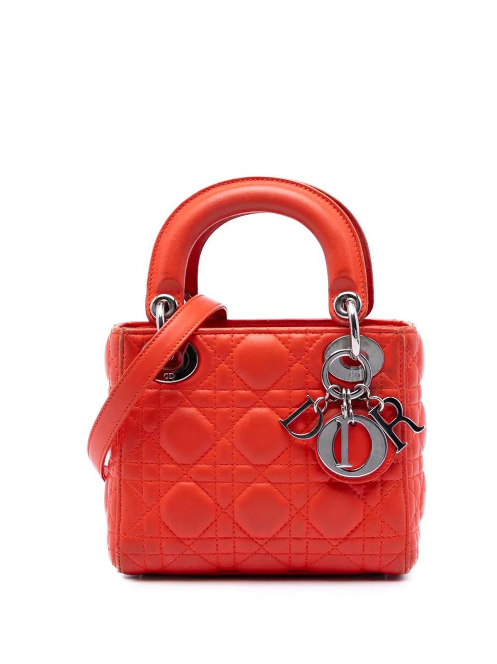 2013 Mini Lambskin Cannage Lady Dior satchel