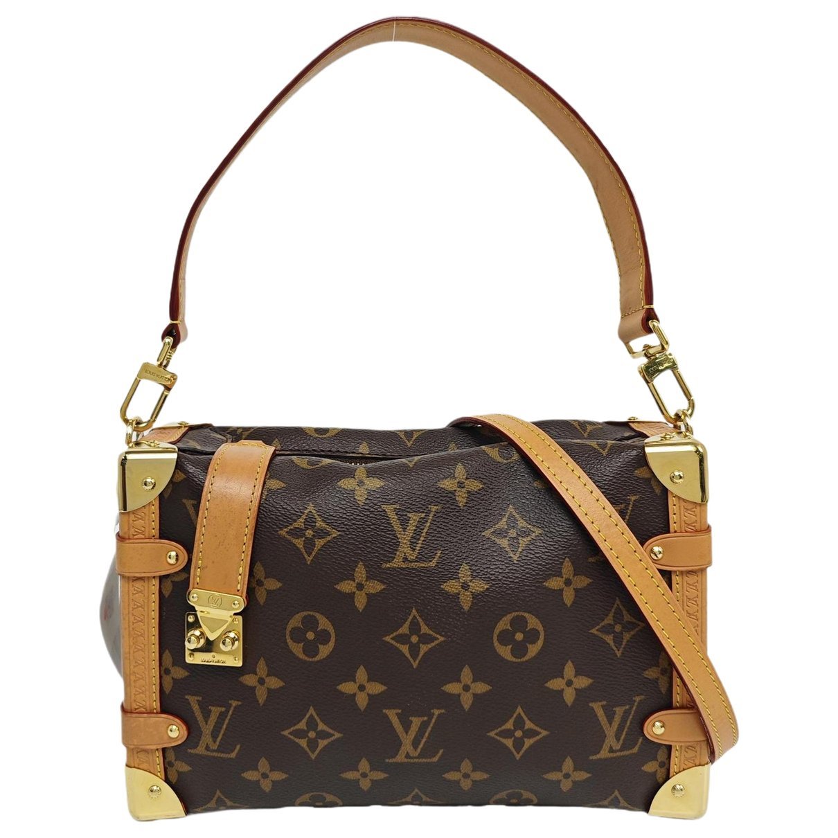 Side Trunk leather crossbody bag