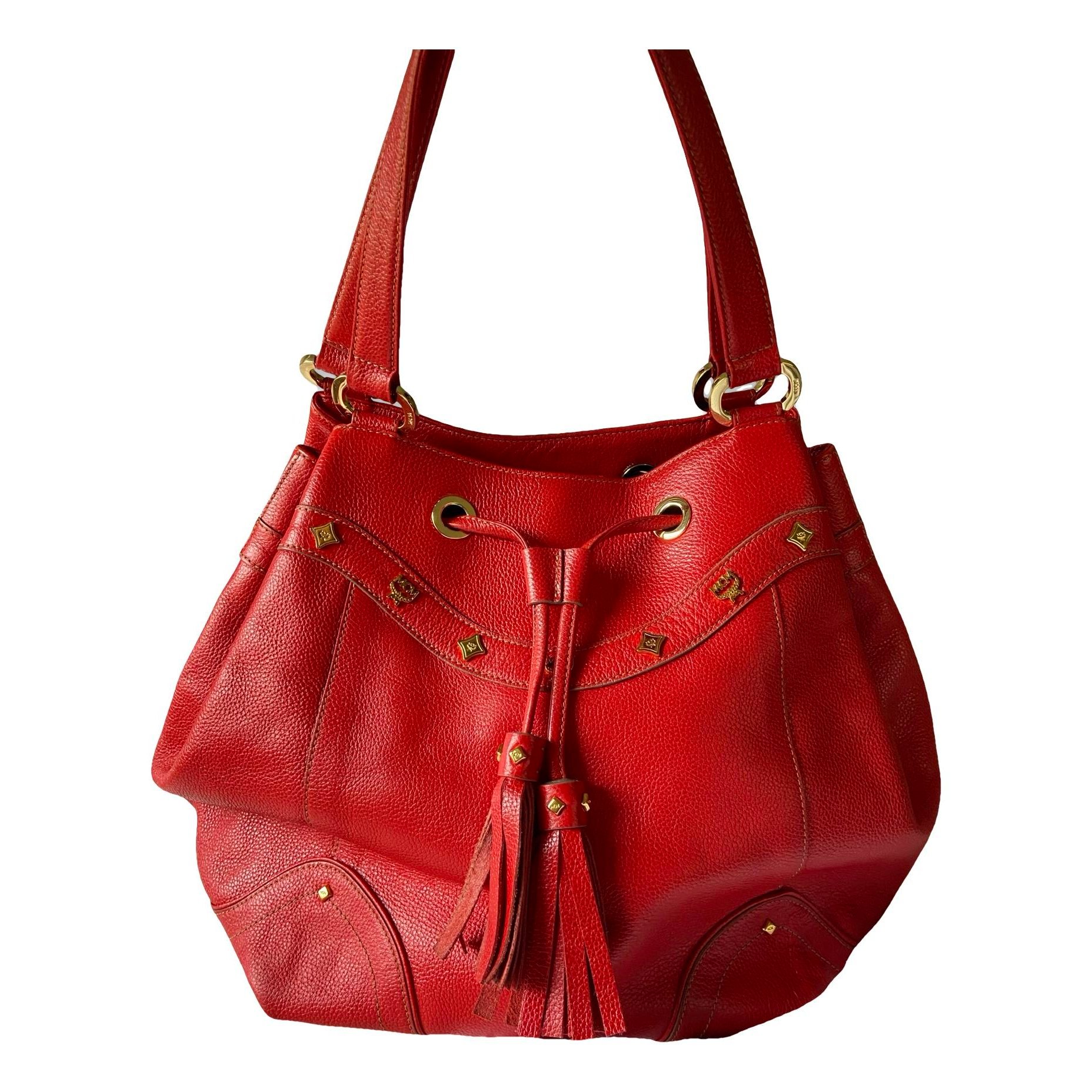 Heritage Drawstring leather handbag
