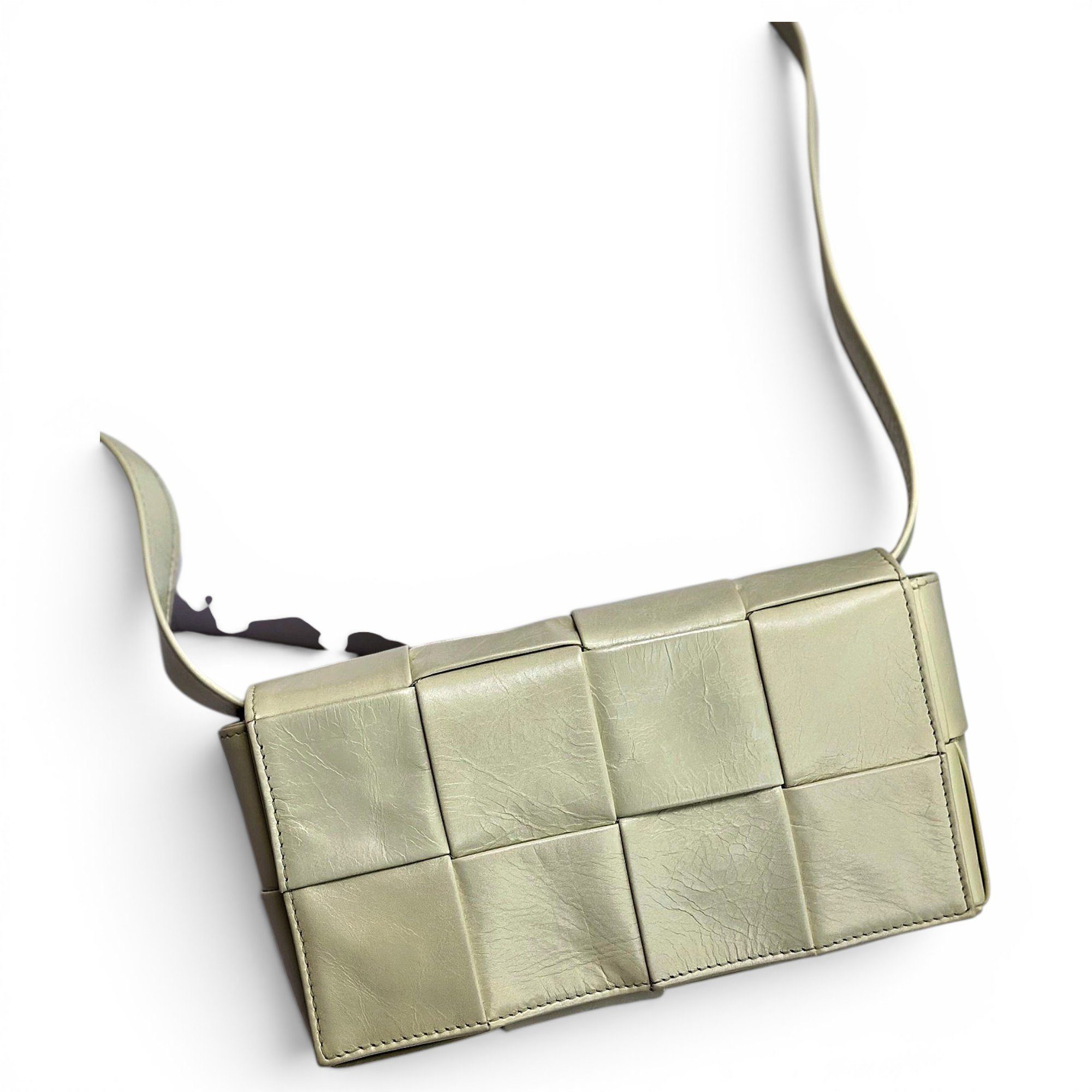 Cassette leather handbag