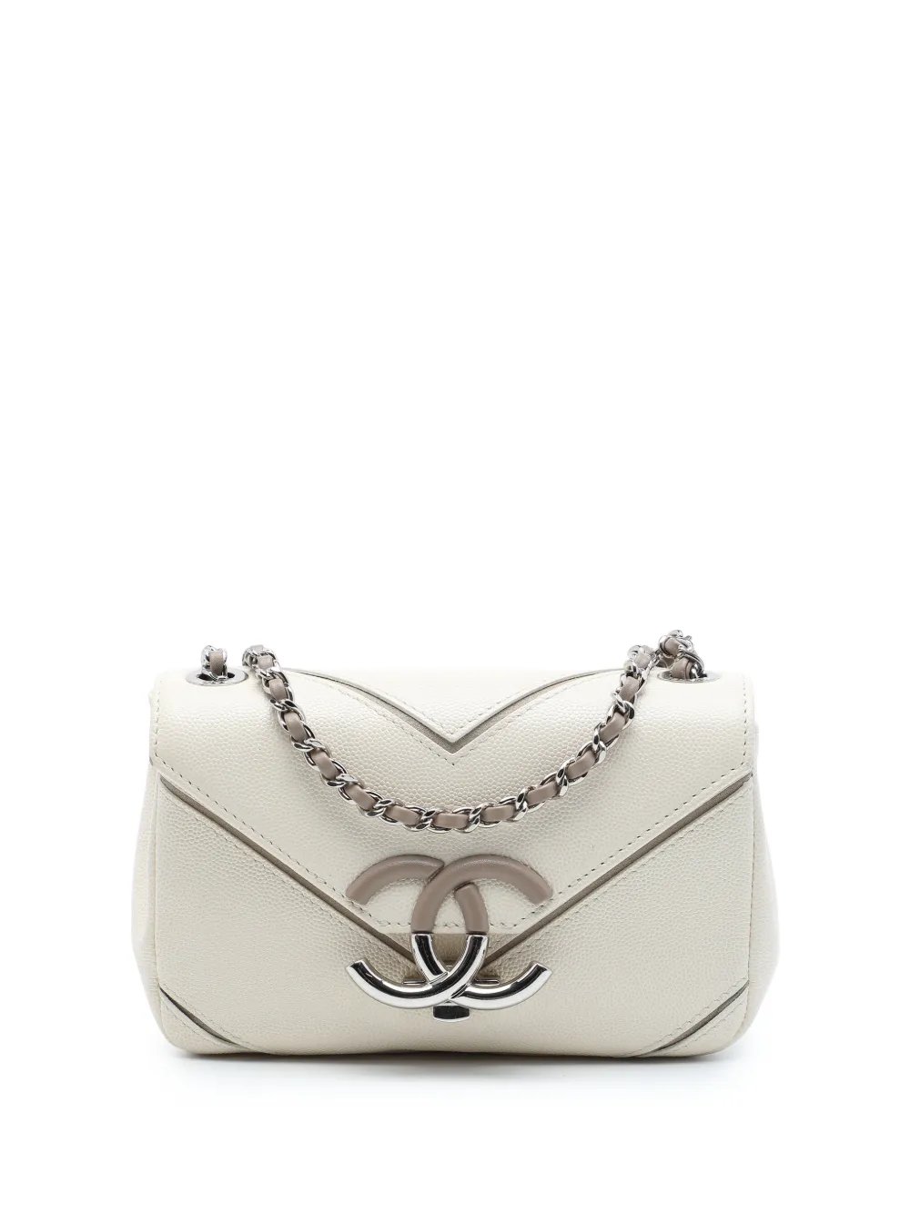 2016-2017 Small Macro Chevron Caviar Flap crossbody bag