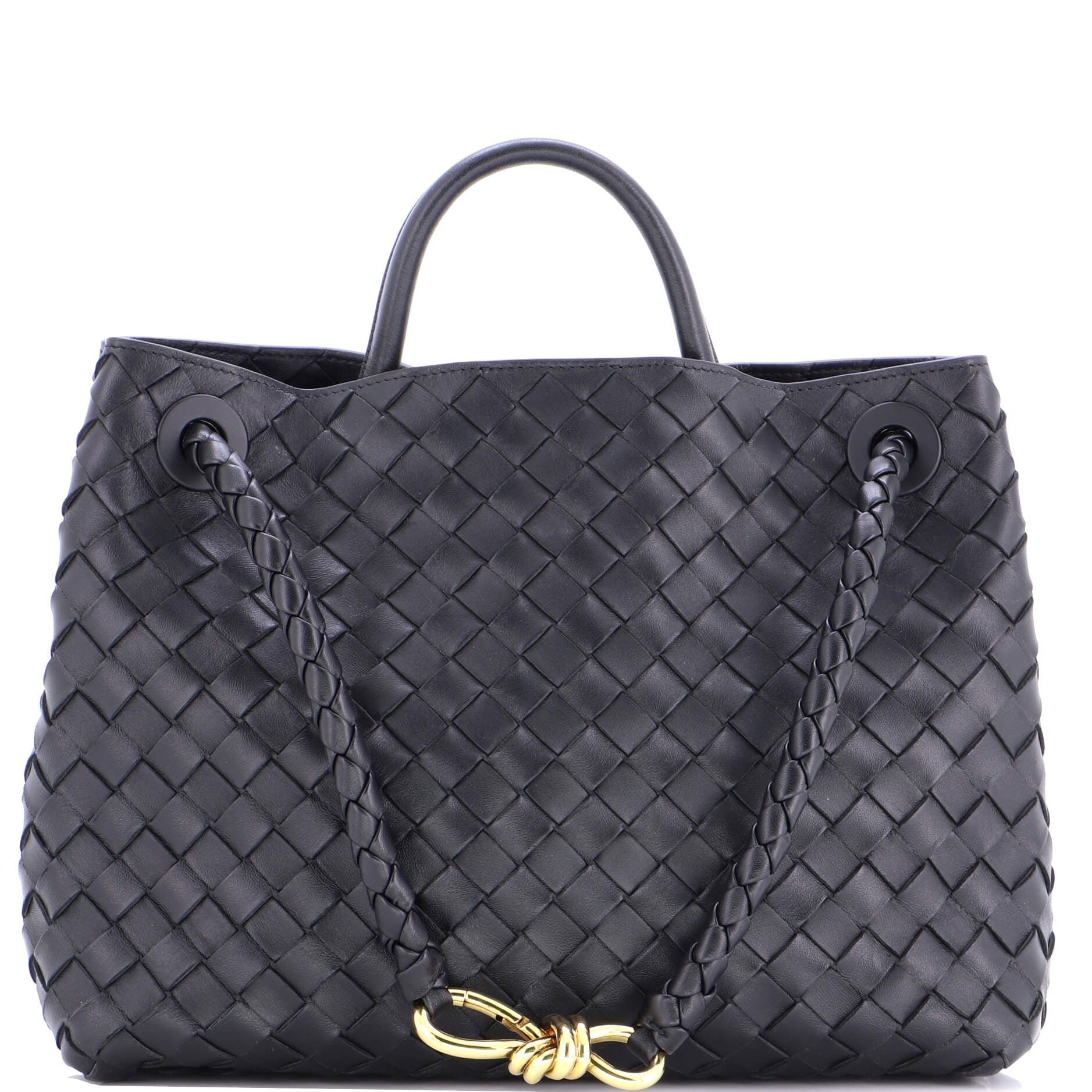 Bottega Veneta Andiamo Top Handle Bag Intrecciato Nappa Medium