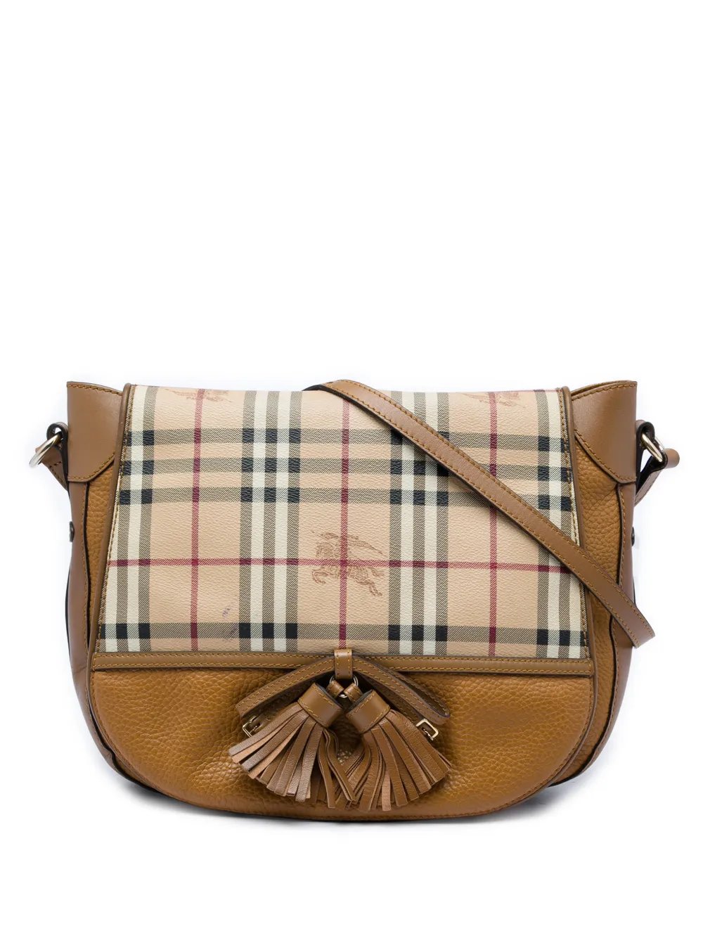 2000-2017 Haymarket Check Coated Canvas and Calfskin Flap shoulder bag
