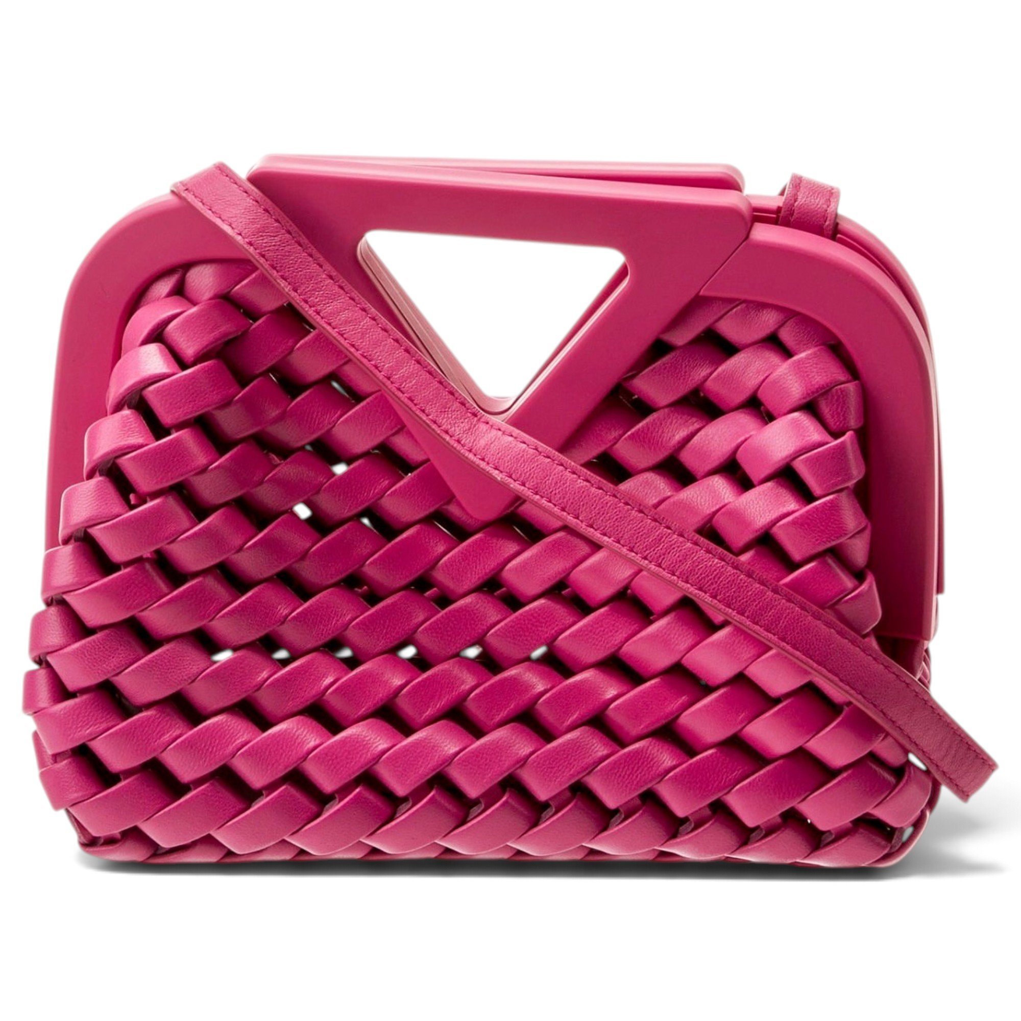 Point leather handbag
