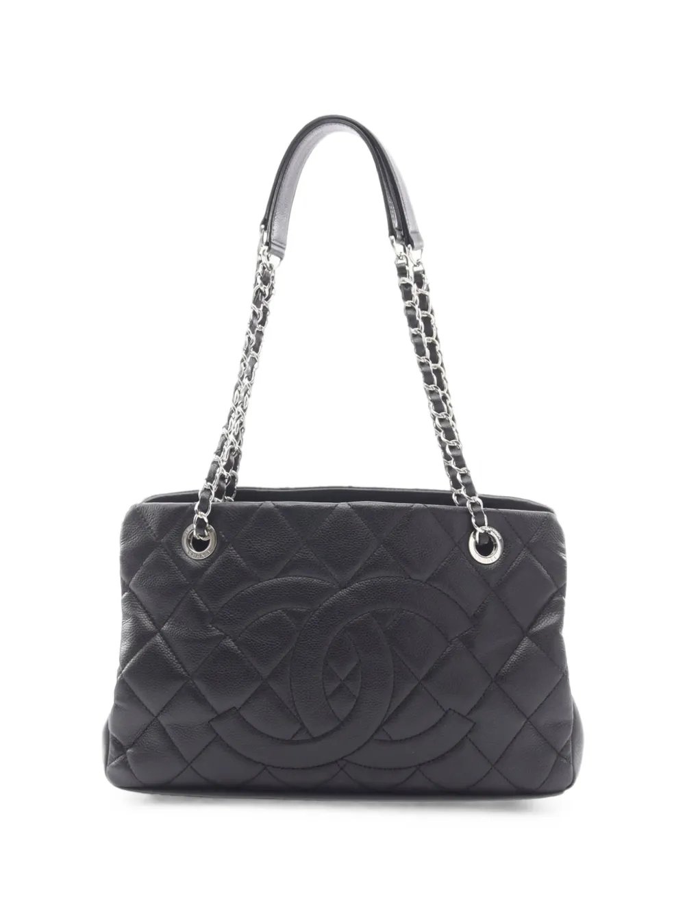 2011 Quilted Caviar Soft Shopper tote bag