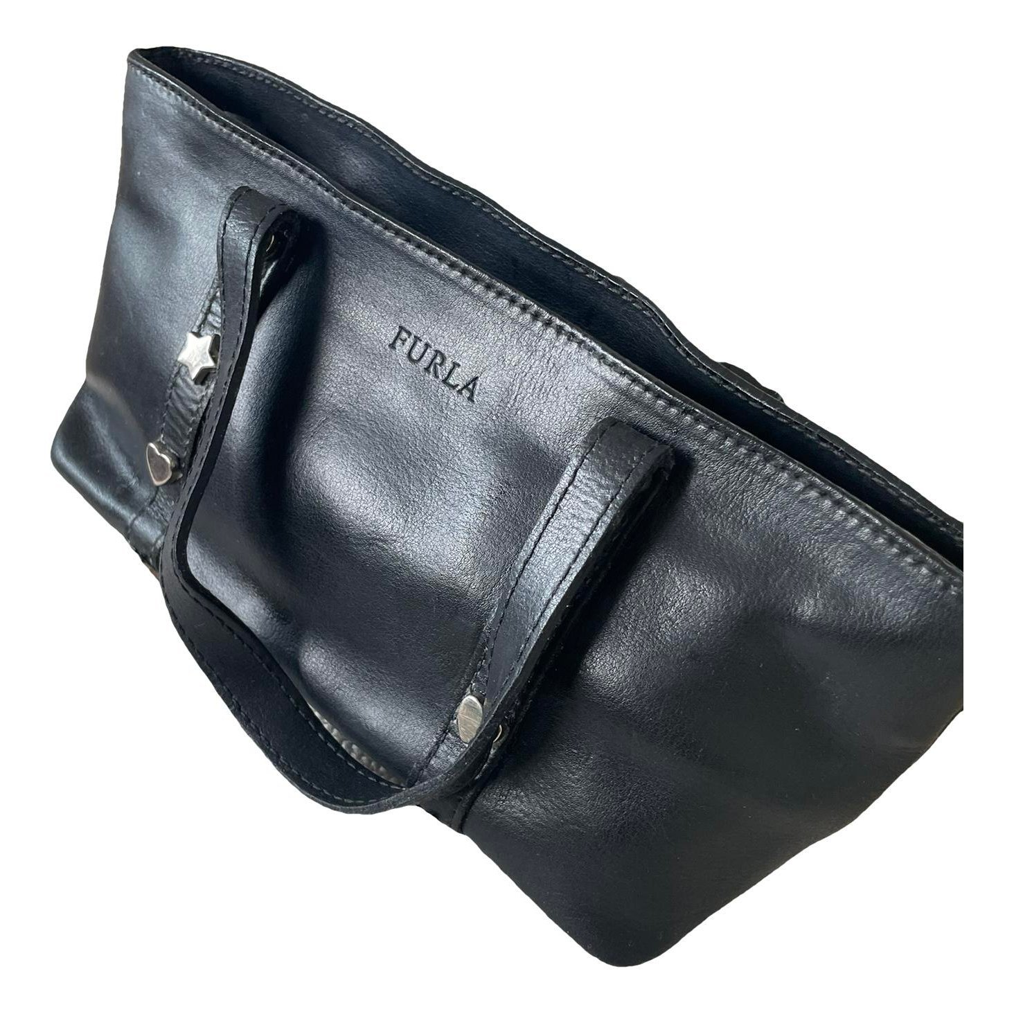 Leather clutch bag