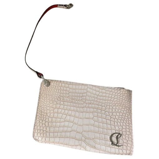 Leather clutch bag