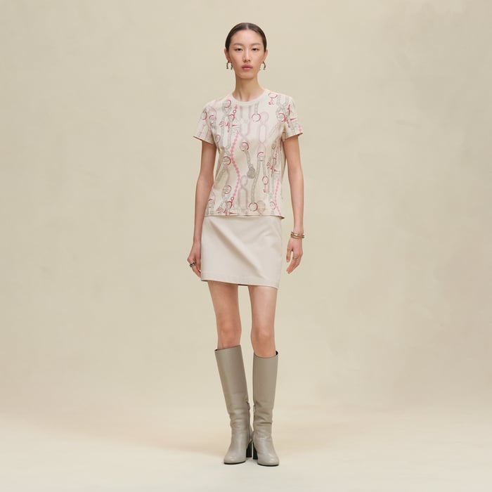 Beige Avoine "Palefroi Remix" Straight T-shirt