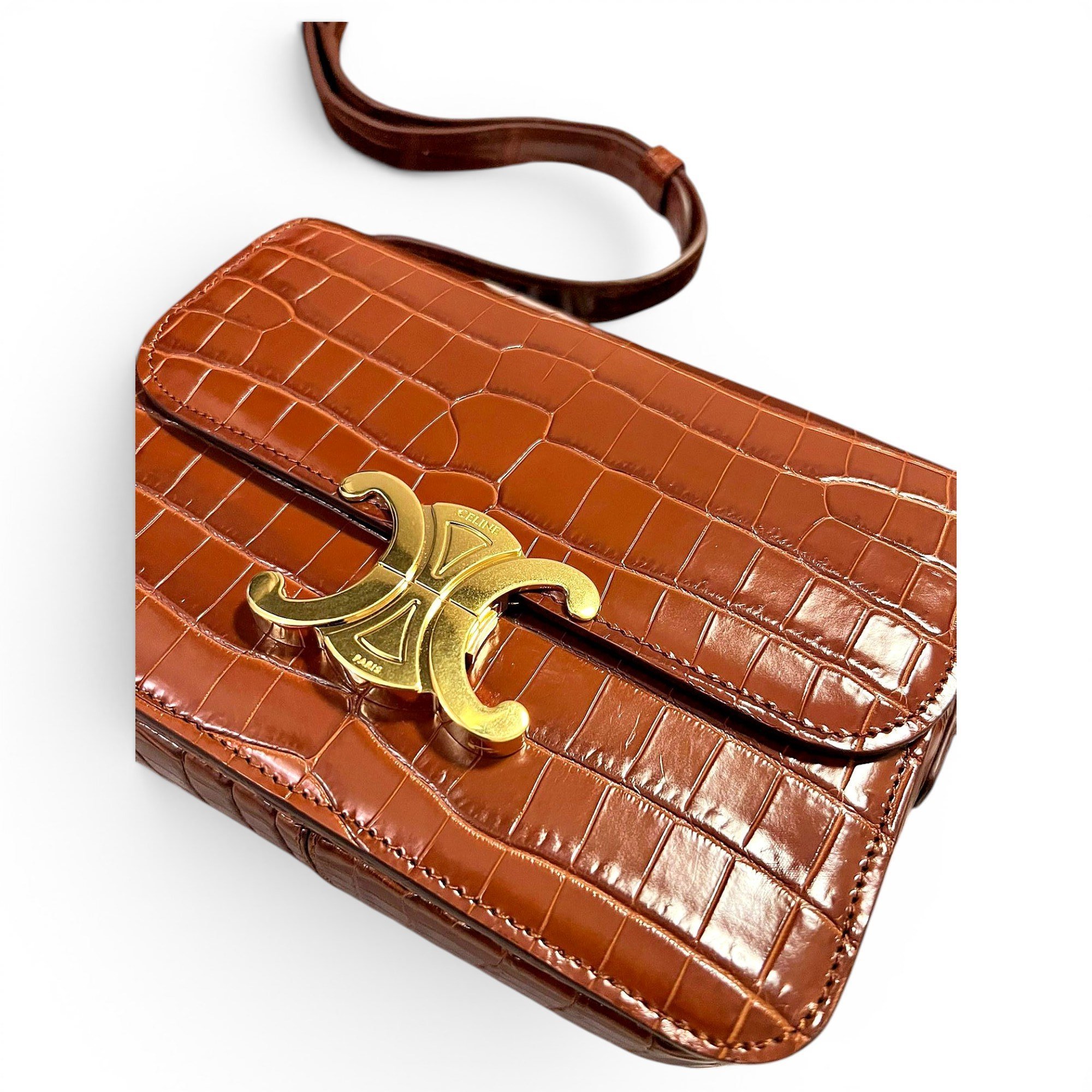 Triomphe leather handbag