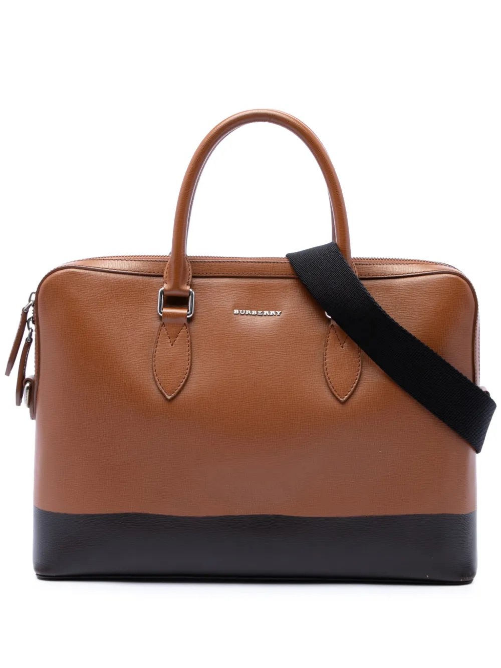 Burberry 2015-2026 Bicolor Leather Barrow business bag