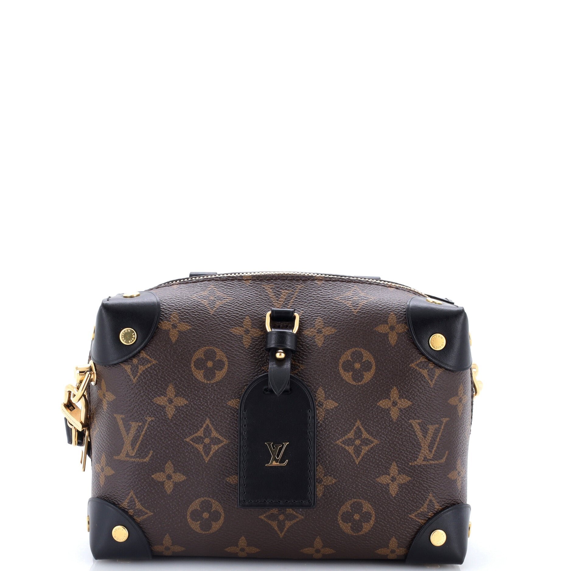 Petite Malle Souple Handbag Monogram Canvas with Leather