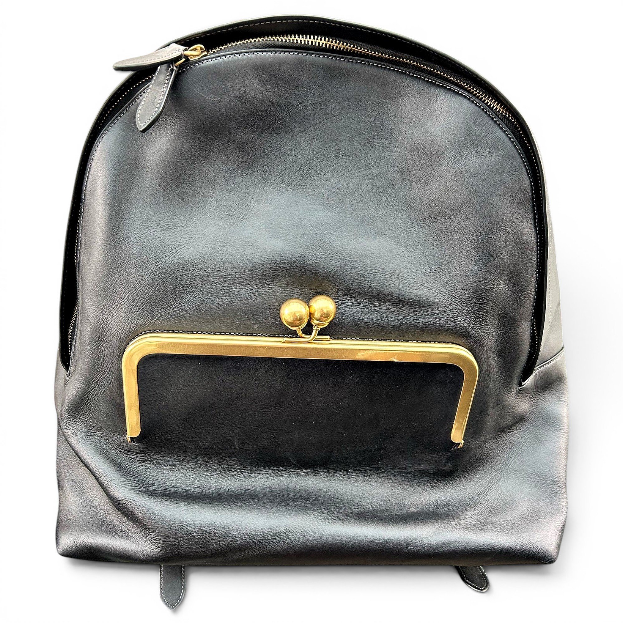 Leather backpack