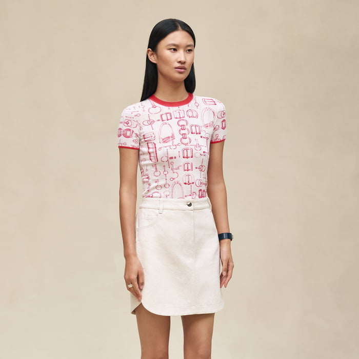 Blanc Cassé Equestrian Miniskirt