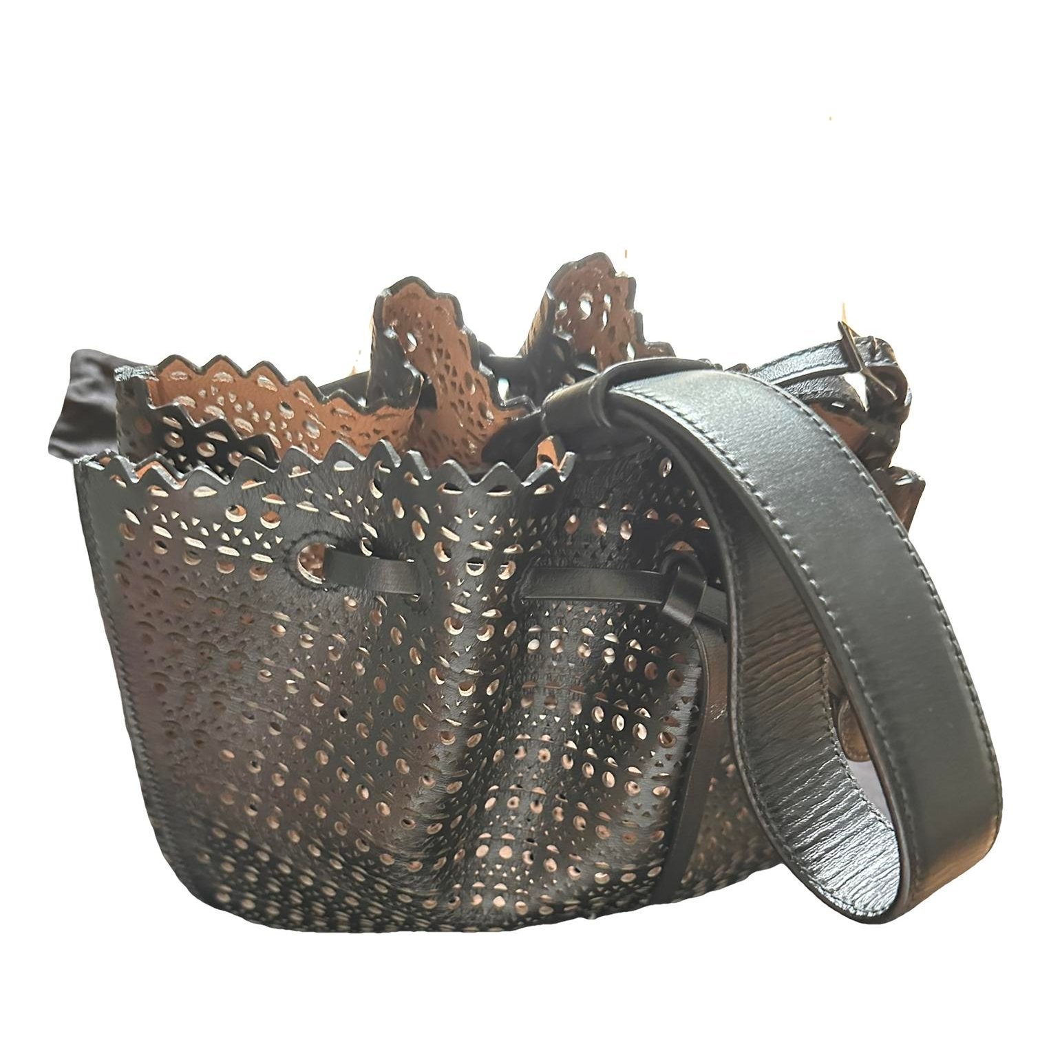 Leather clutch bag