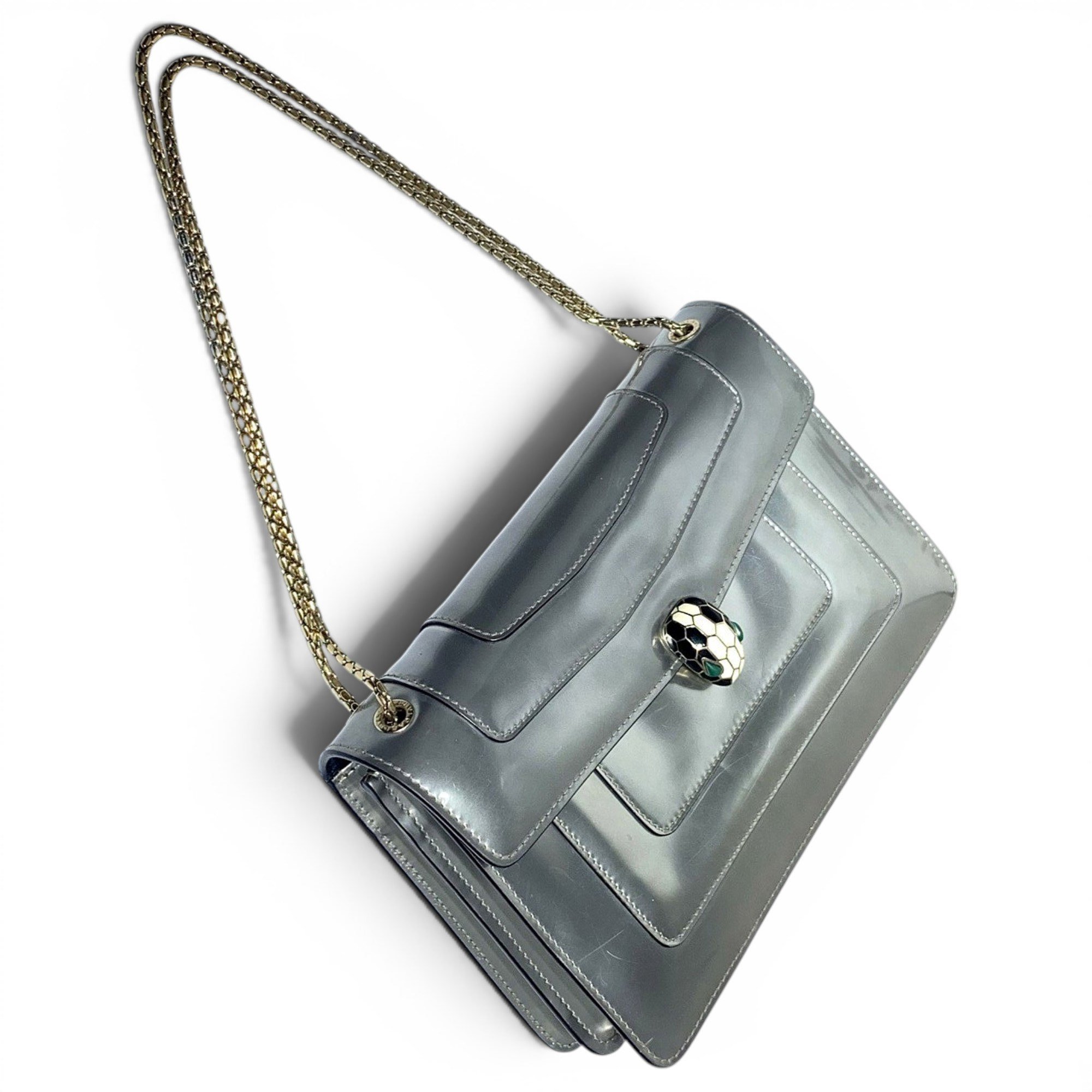 Serpenti leather handbag