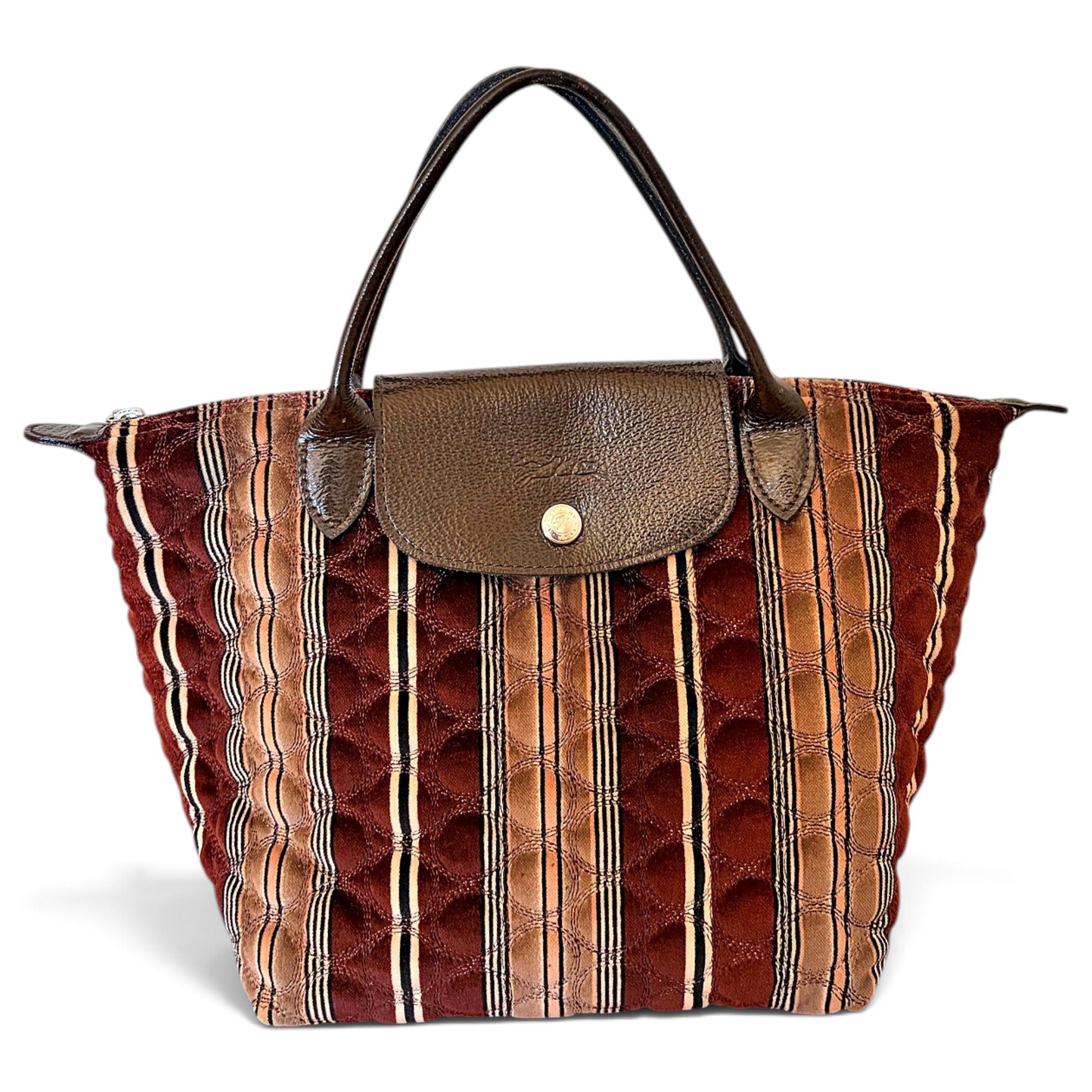 Pliage velvet tote