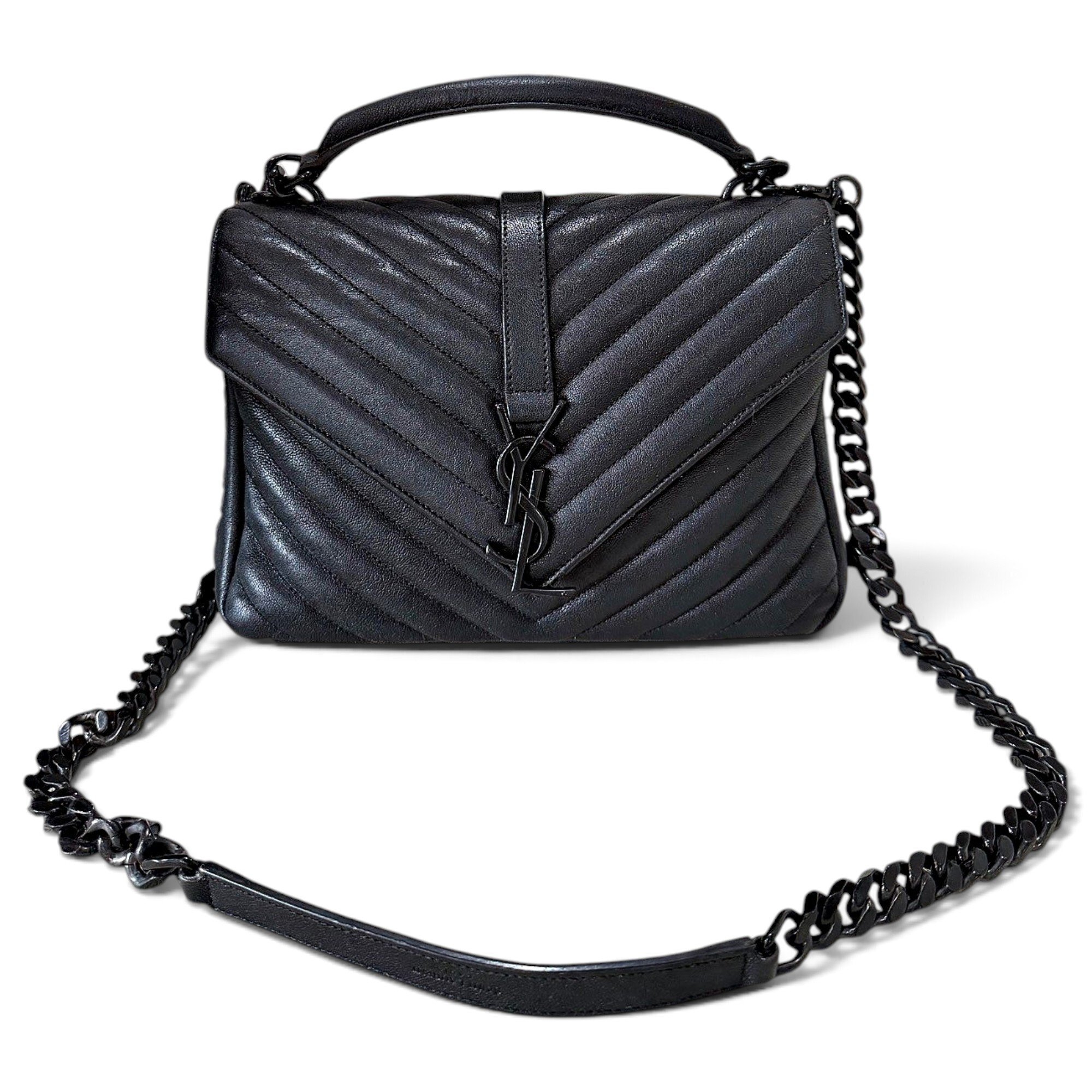 Collége monogramme leather handbag