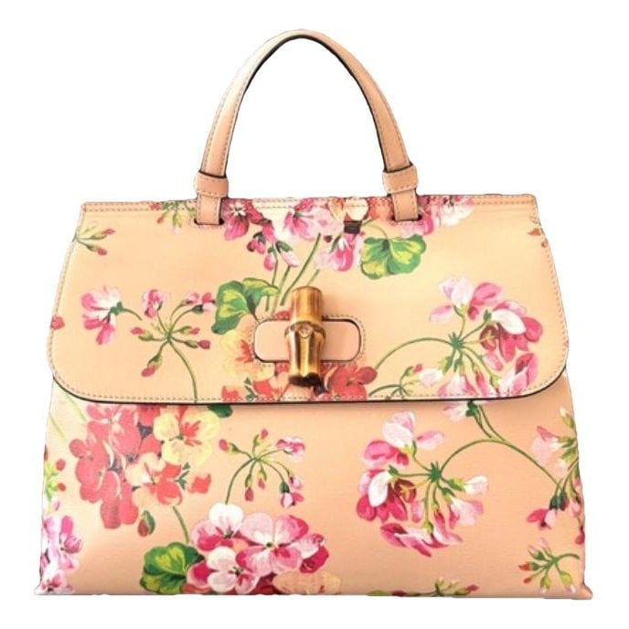 Bamboo Daily Top Handle patent leather handbag